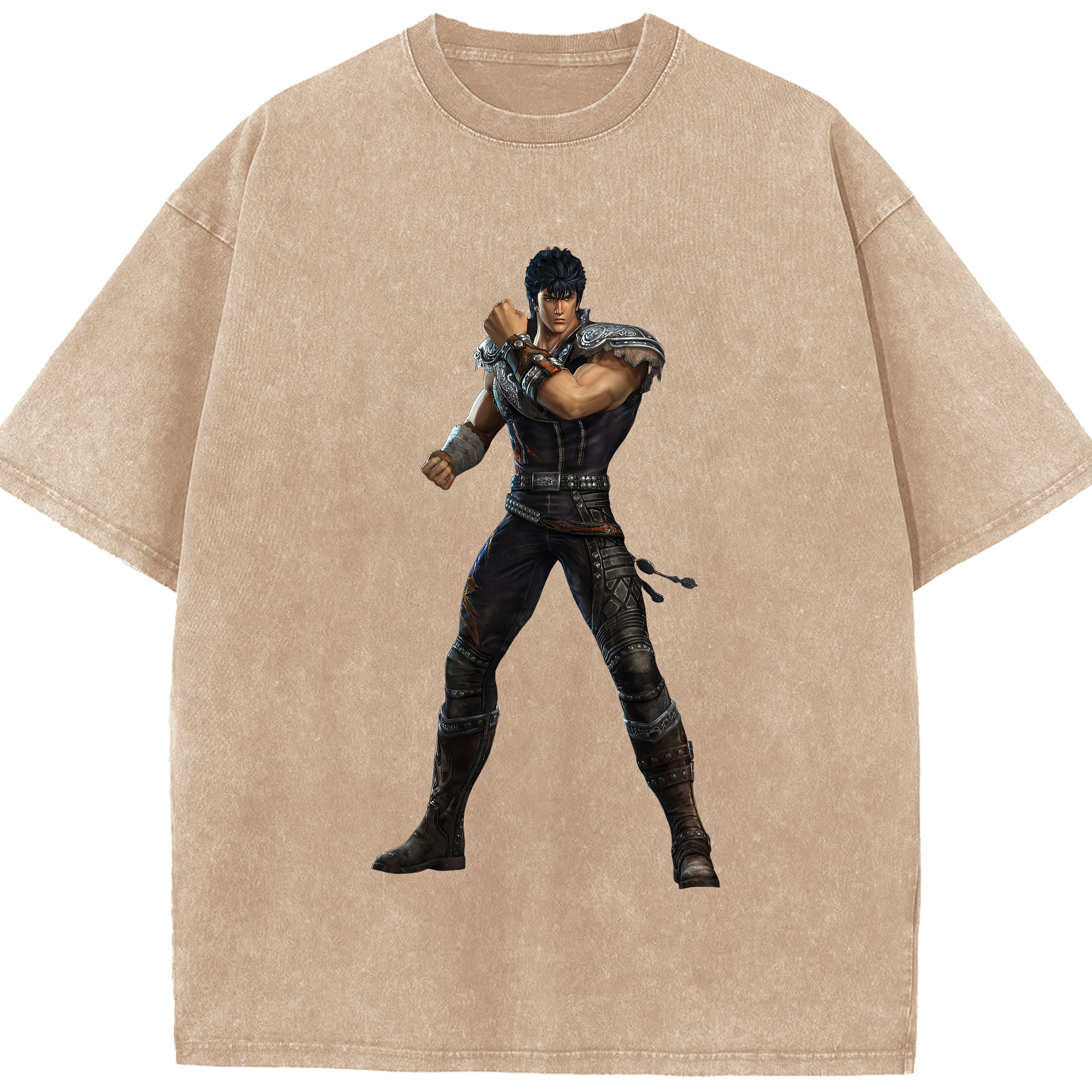 （画像用） 北斗の拳 Fist of the North Star 綿100% ヴィンテージ風 半袖Tシャツ（フロントプリント）