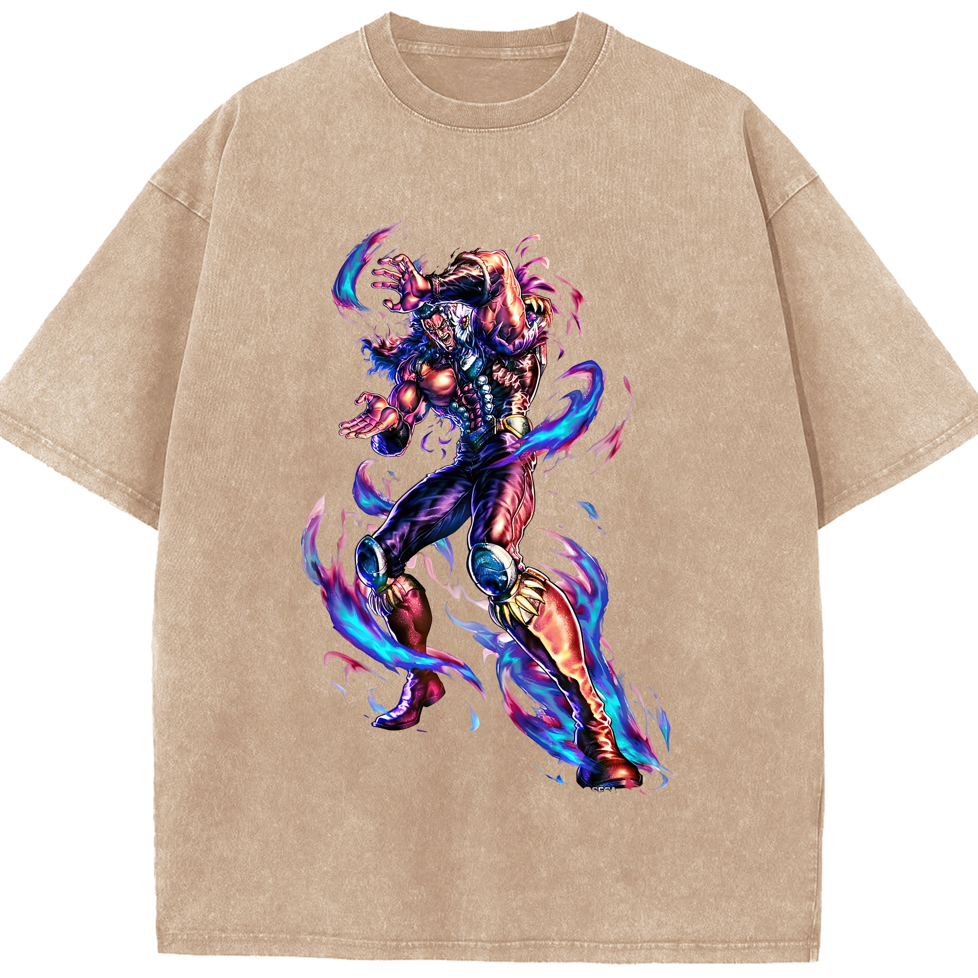 （画像用） 北斗の拳 Fist of the North Star 綿100% ヴィンテージ風 半袖Tシャツ（フロントプリント）
