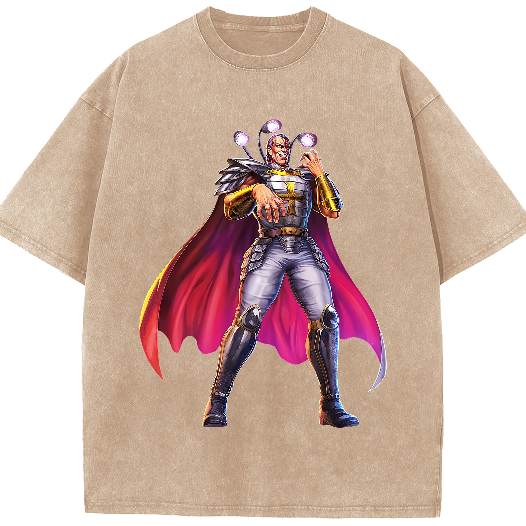 （画像用） 北斗の拳 Fist of the North Star 綿100% ヴィンテージ風 半袖Tシャツ（フロントプリント）