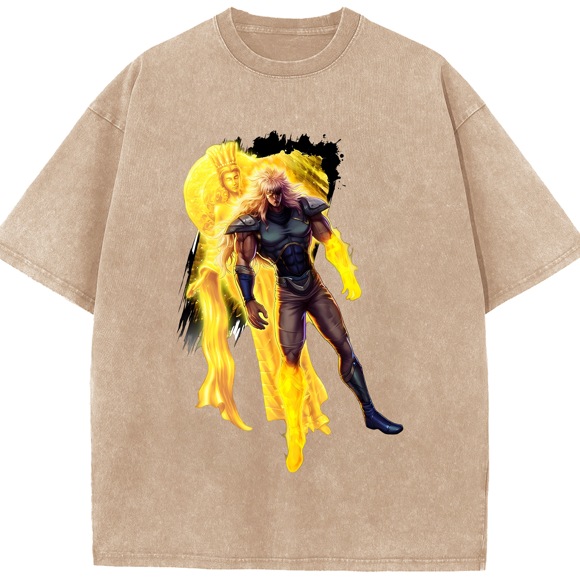 （画像用） 北斗の拳 Fist of the North Star 綿100% ヴィンテージ風 半袖Tシャツ（フロントプリント）