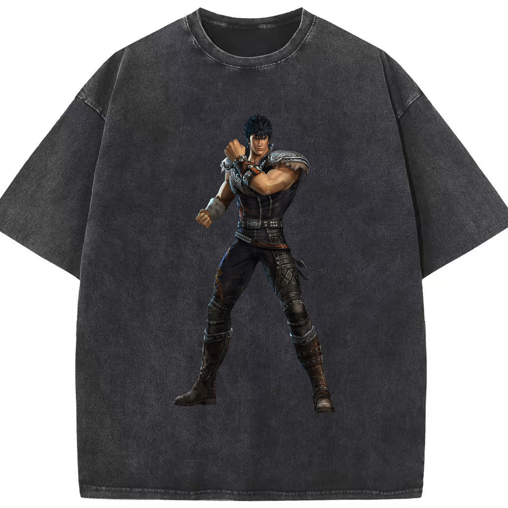 （画像用） 北斗の拳 Fist of the North Star 綿100% ヴィンテージ風 半袖Tシャツ（フロントプリント）