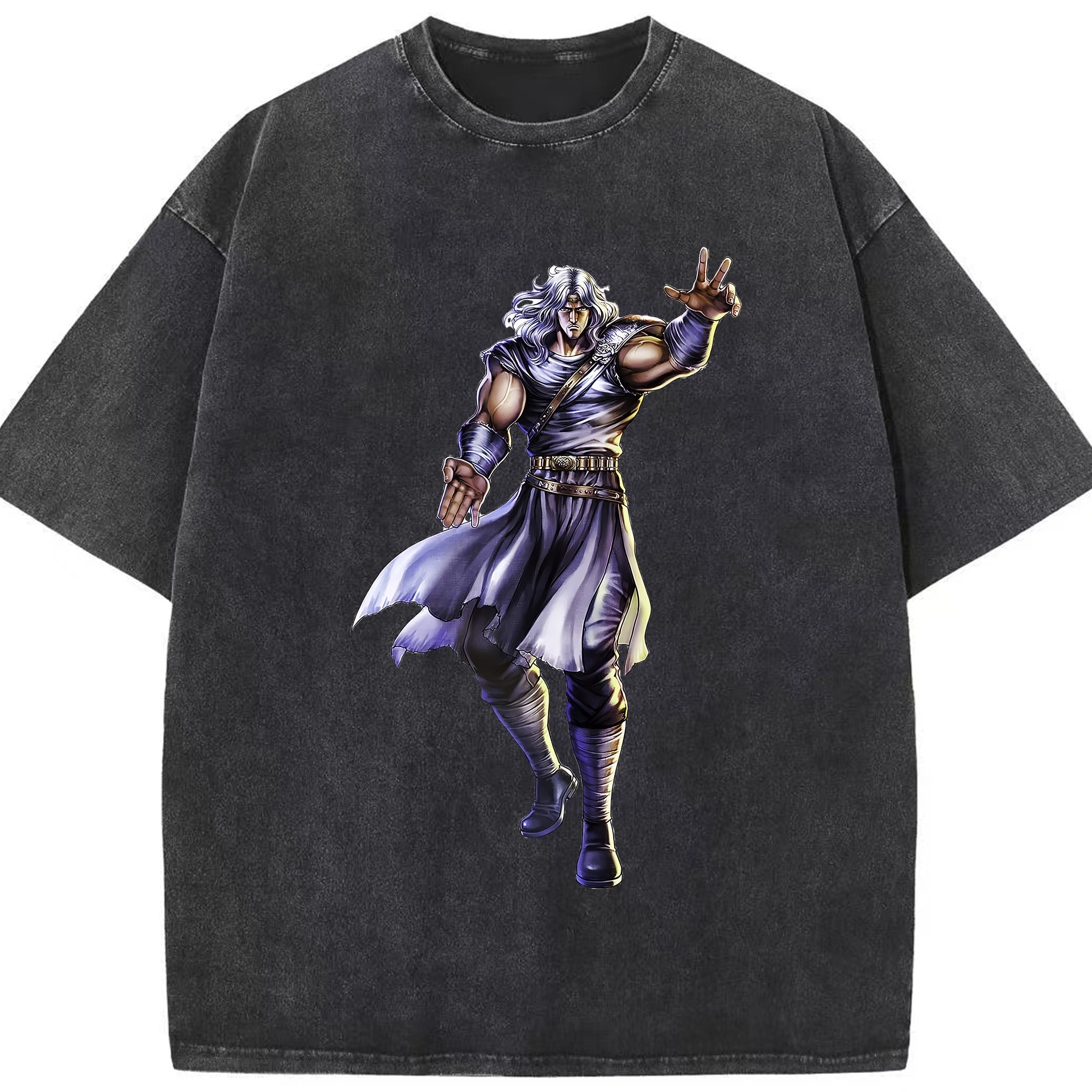 （画像用） 北斗の拳 Fist of the North Star 綿100% ヴィンテージ風 半袖Tシャツ（フロントプリント）