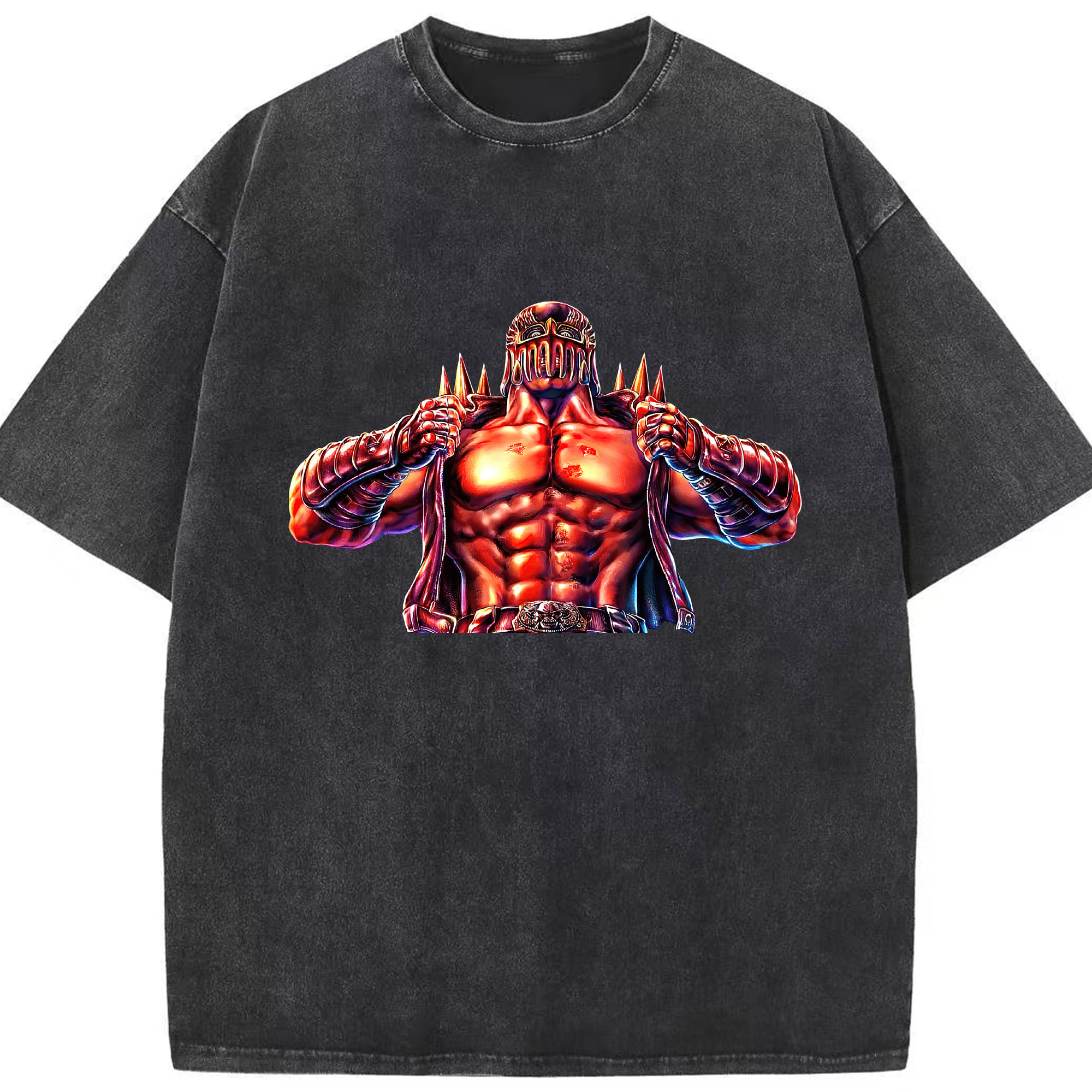 （画像用） 北斗の拳 Fist of the North Star 綿100% ヴィンテージ風 半袖Tシャツ（フロントプリント）