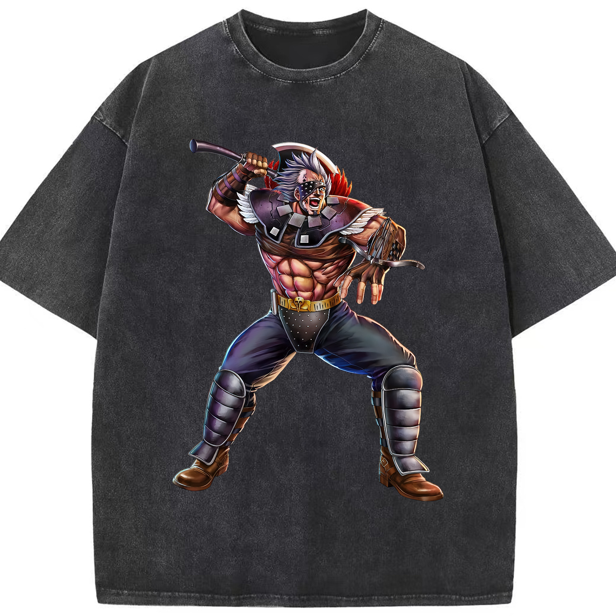 （画像用） 北斗の拳 Fist of the North Star 綿100% ヴィンテージ風 半袖Tシャツ（フロントプリント）