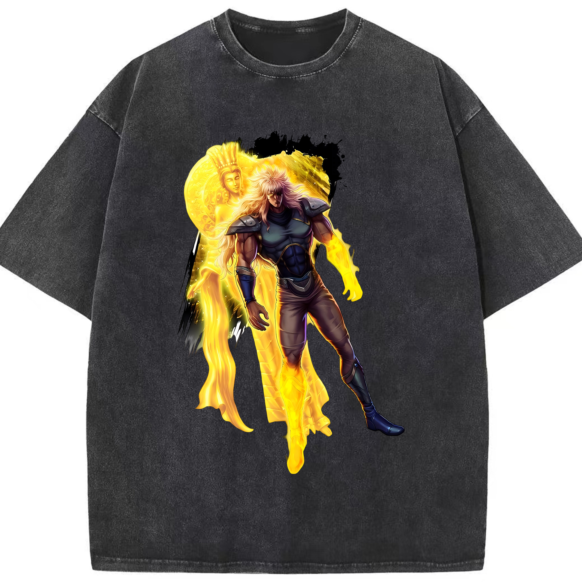 （画像用） 北斗の拳 Fist of the North Star 綿100% ヴィンテージ風 半袖Tシャツ（フロントプリント）