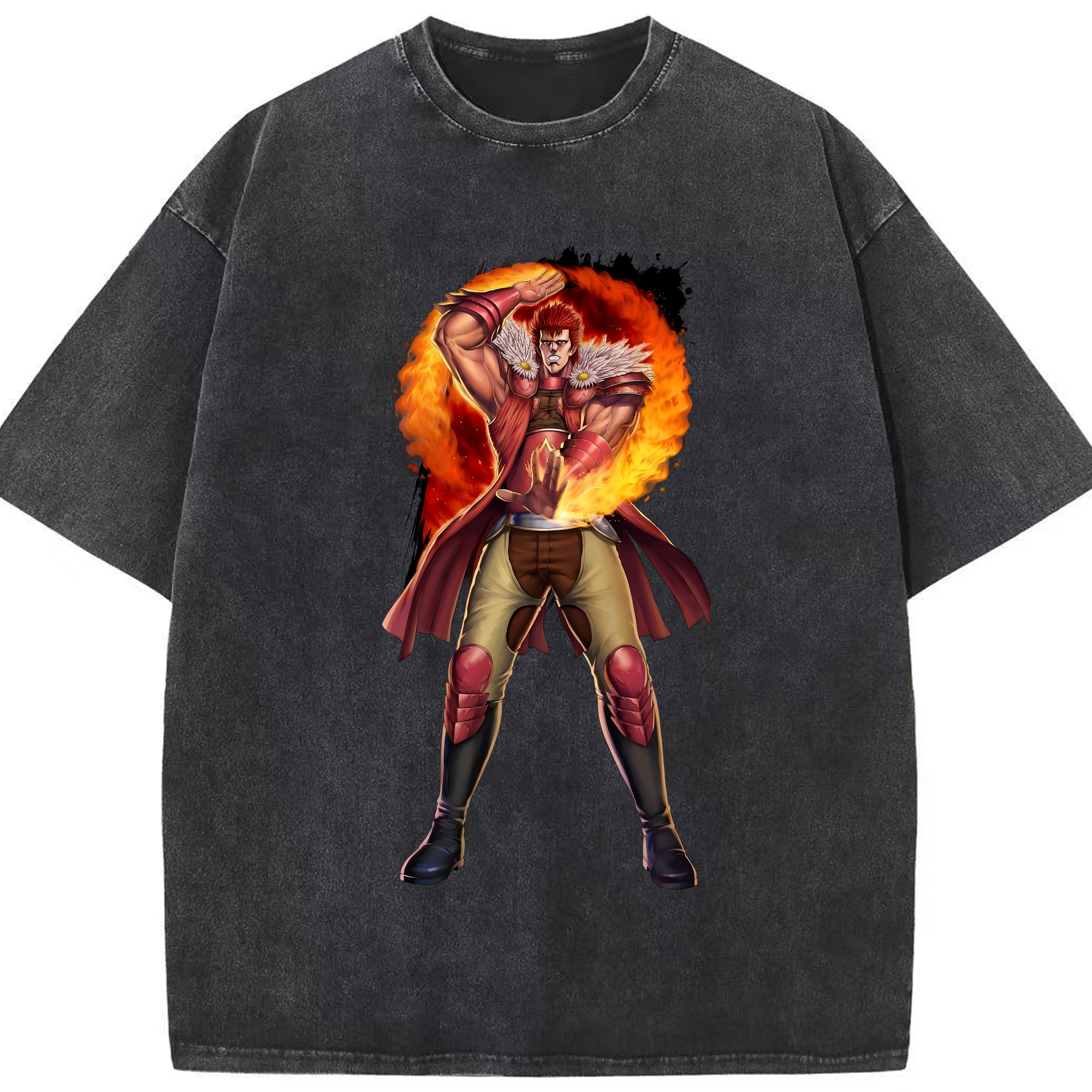 （画像用） 北斗の拳 Fist of the North Star 綿100% ヴィンテージ風 半袖Tシャツ（フロントプリント）