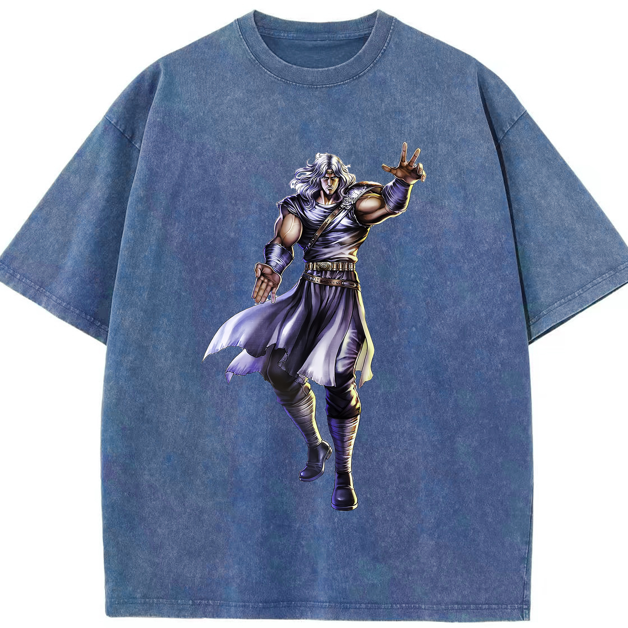 （画像用） 北斗の拳 Fist of the North Star 綿100% ヴィンテージ風 半袖Tシャツ（フロントプリント）