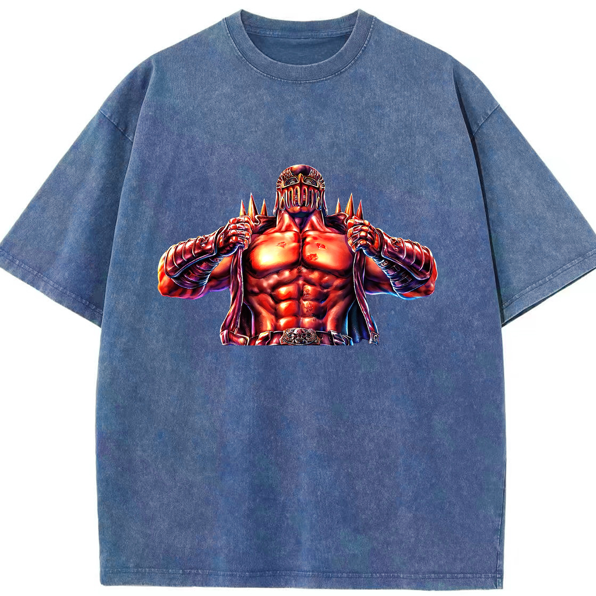 （画像用） 北斗の拳 Fist of the North Star 綿100% ヴィンテージ風 半袖Tシャツ（フロントプリント）