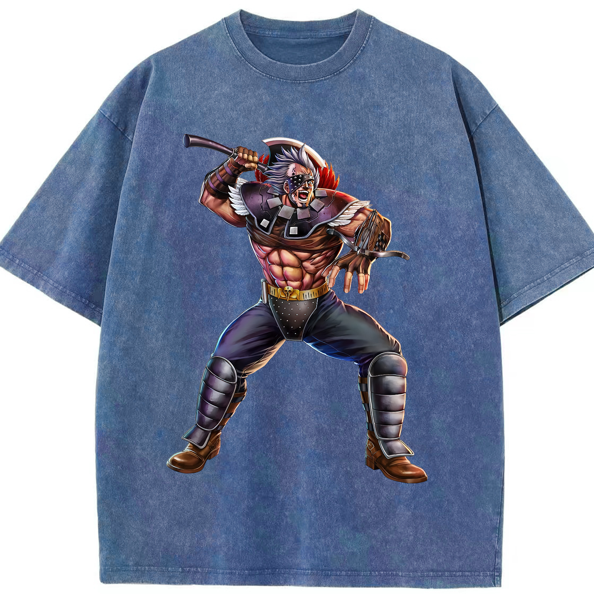 （画像用） 北斗の拳 Fist of the North Star 綿100% ヴィンテージ風 半袖Tシャツ（フロントプリント）
