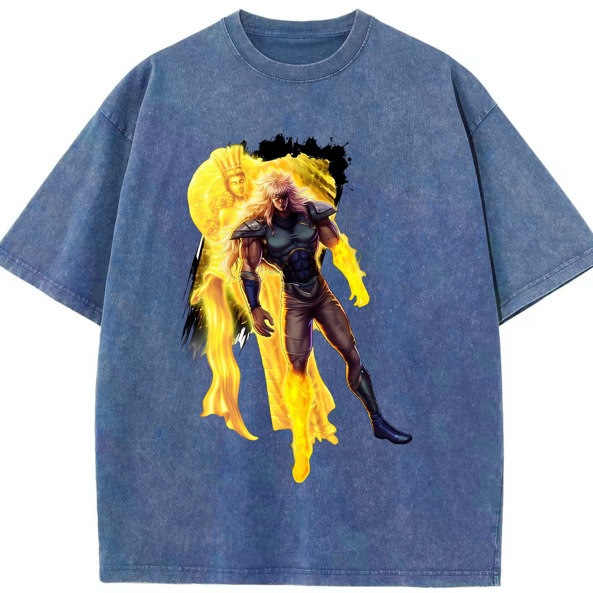 （画像用） 北斗の拳 Fist of the North Star 綿100% ヴィンテージ風 半袖Tシャツ（フロントプリント）