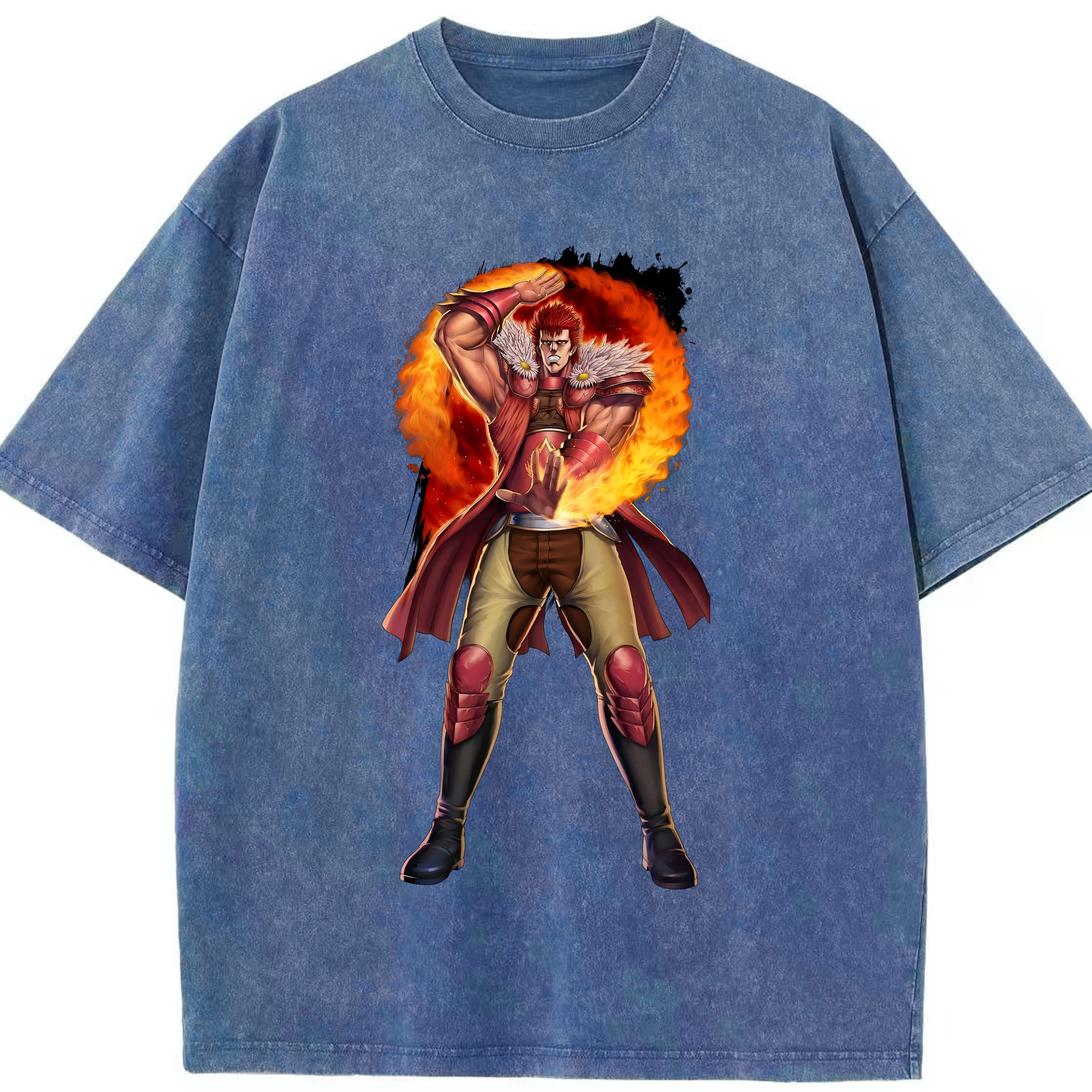 （画像用） 北斗の拳 Fist of the North Star 綿100% ヴィンテージ風 半袖Tシャツ（フロントプリント）
