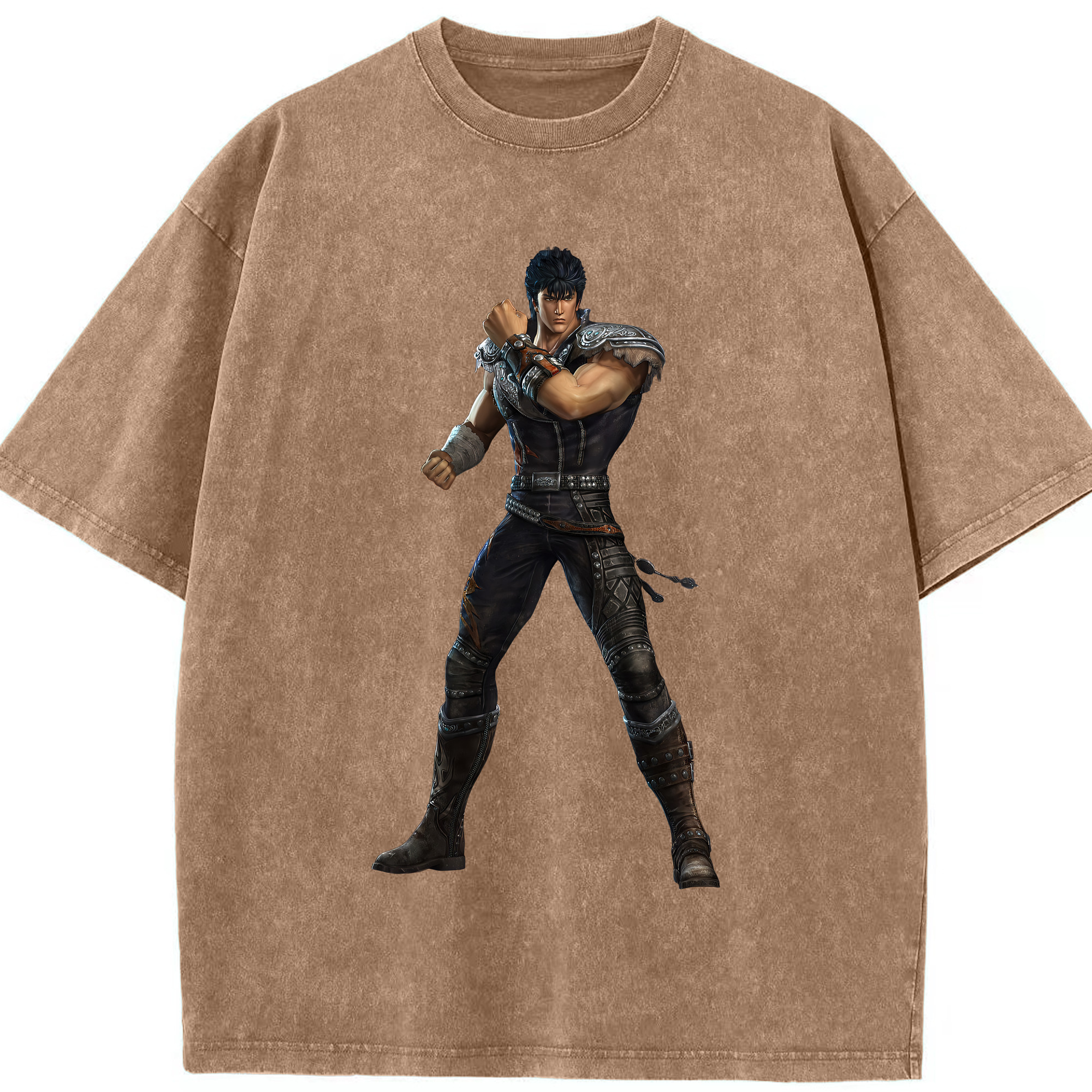 （画像用） 北斗の拳 Fist of the North Star 綿100% ヴィンテージ風 半袖Tシャツ（フロントプリント）