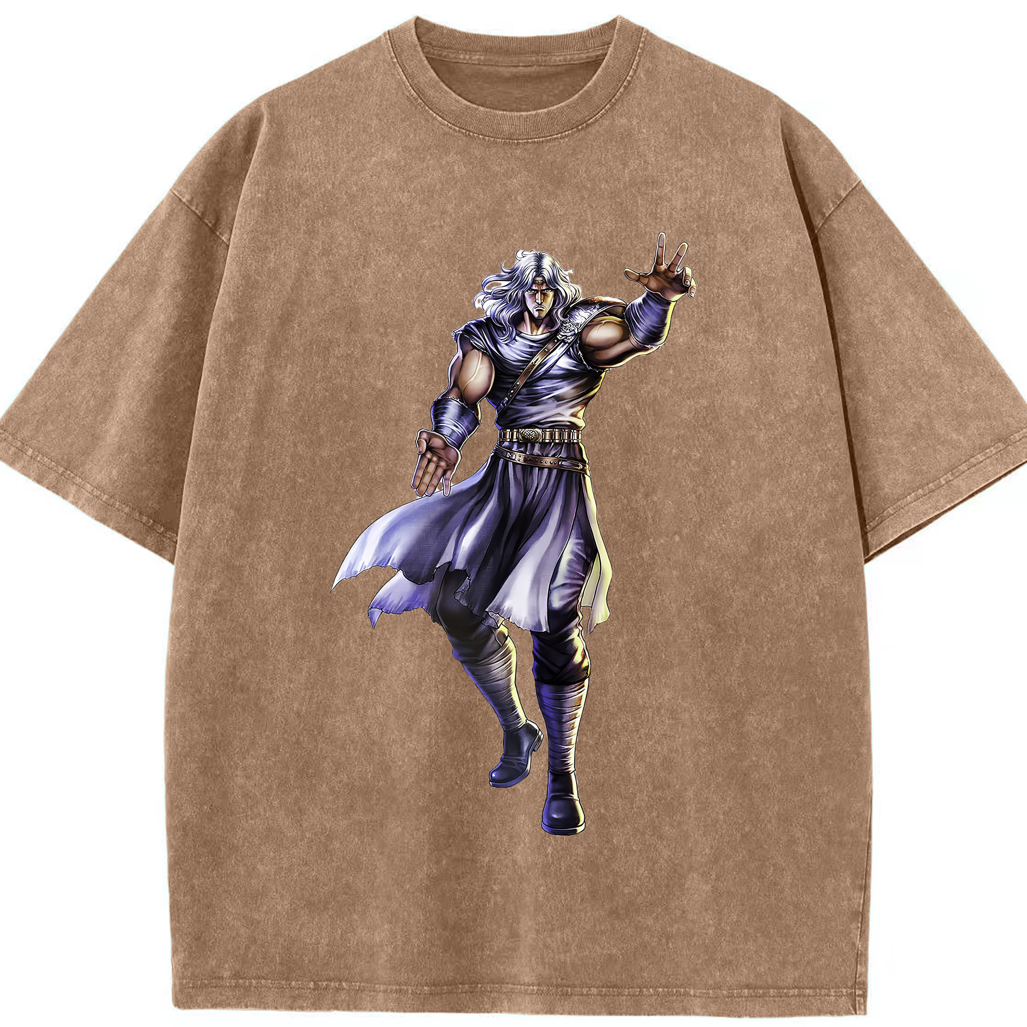（画像用） 北斗の拳 Fist of the North Star 綿100% ヴィンテージ風 半袖Tシャツ（フロントプリント）