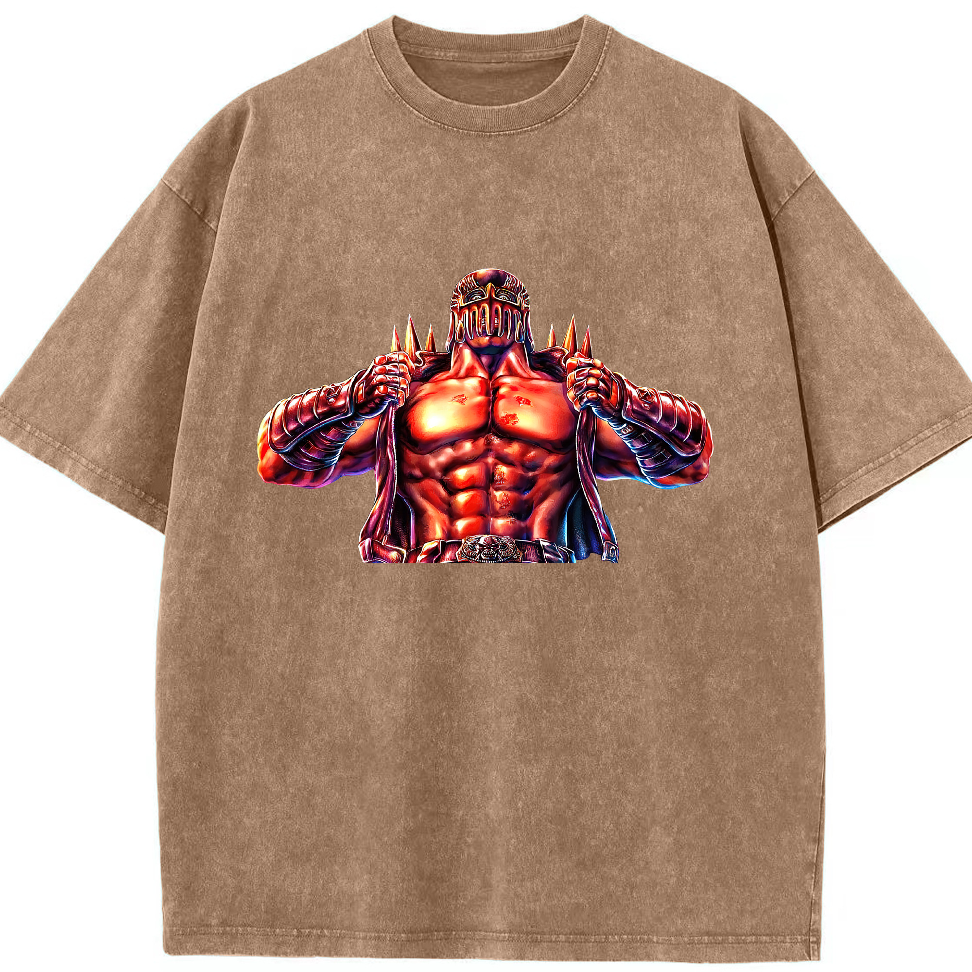 （画像用） 北斗の拳 Fist of the North Star 綿100% ヴィンテージ風 半袖Tシャツ（フロントプリント）
