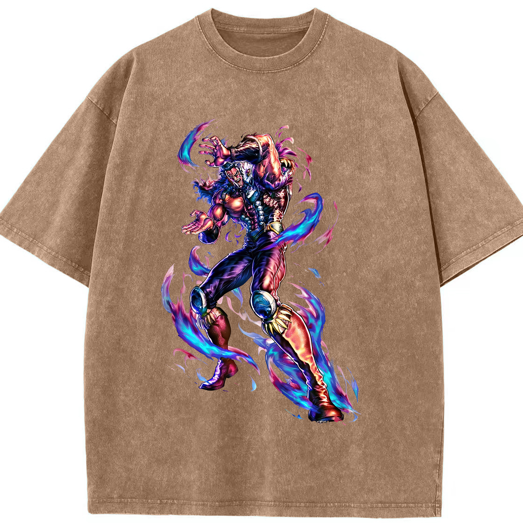 （画像用） 北斗の拳 Fist of the North Star 綿100% ヴィンテージ風 半袖Tシャツ（フロントプリント）