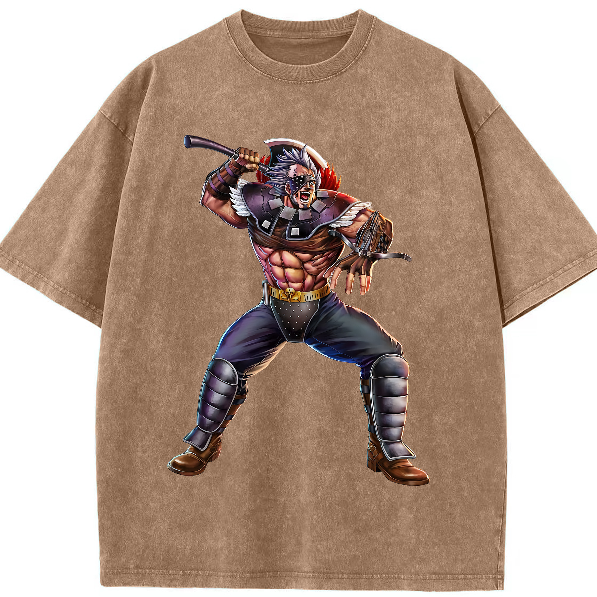 （画像用） 北斗の拳 Fist of the North Star 綿100% ヴィンテージ風 半袖Tシャツ（フロントプリント）