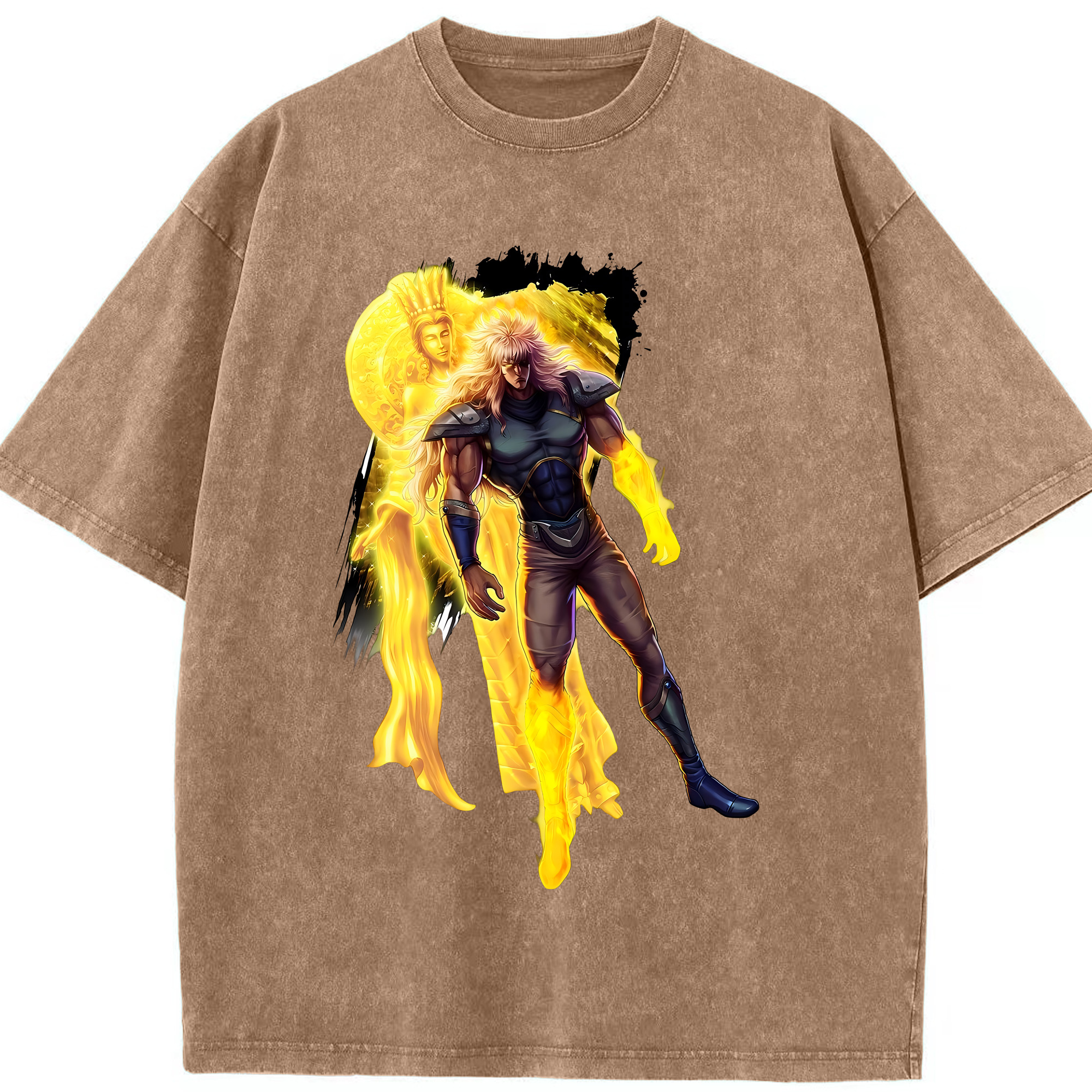 （画像用） 北斗の拳 Fist of the North Star 綿100% ヴィンテージ風 半袖Tシャツ（フロントプリント）