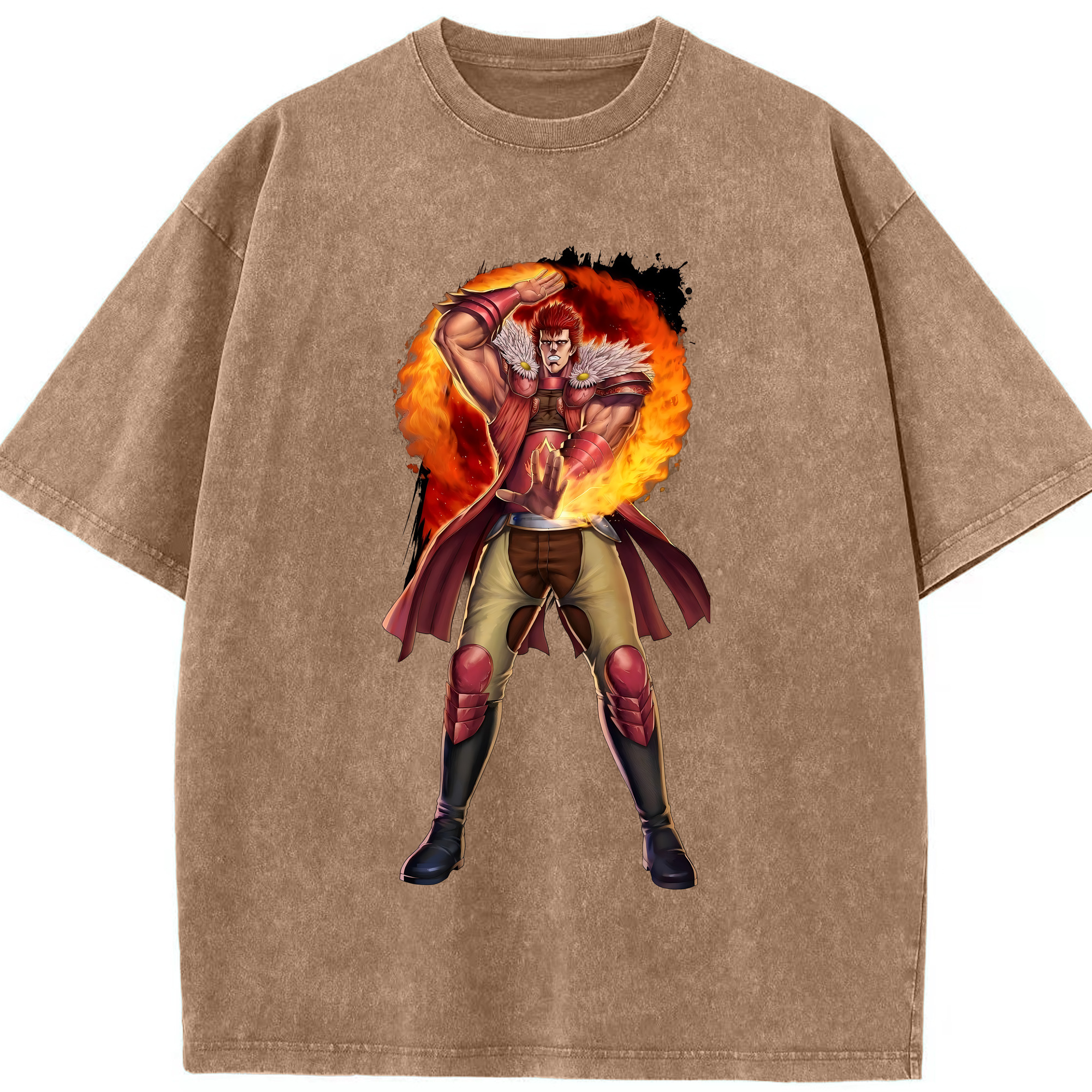 （画像用） 北斗の拳 Fist of the North Star 綿100% ヴィンテージ風 半袖Tシャツ（フロントプリント）