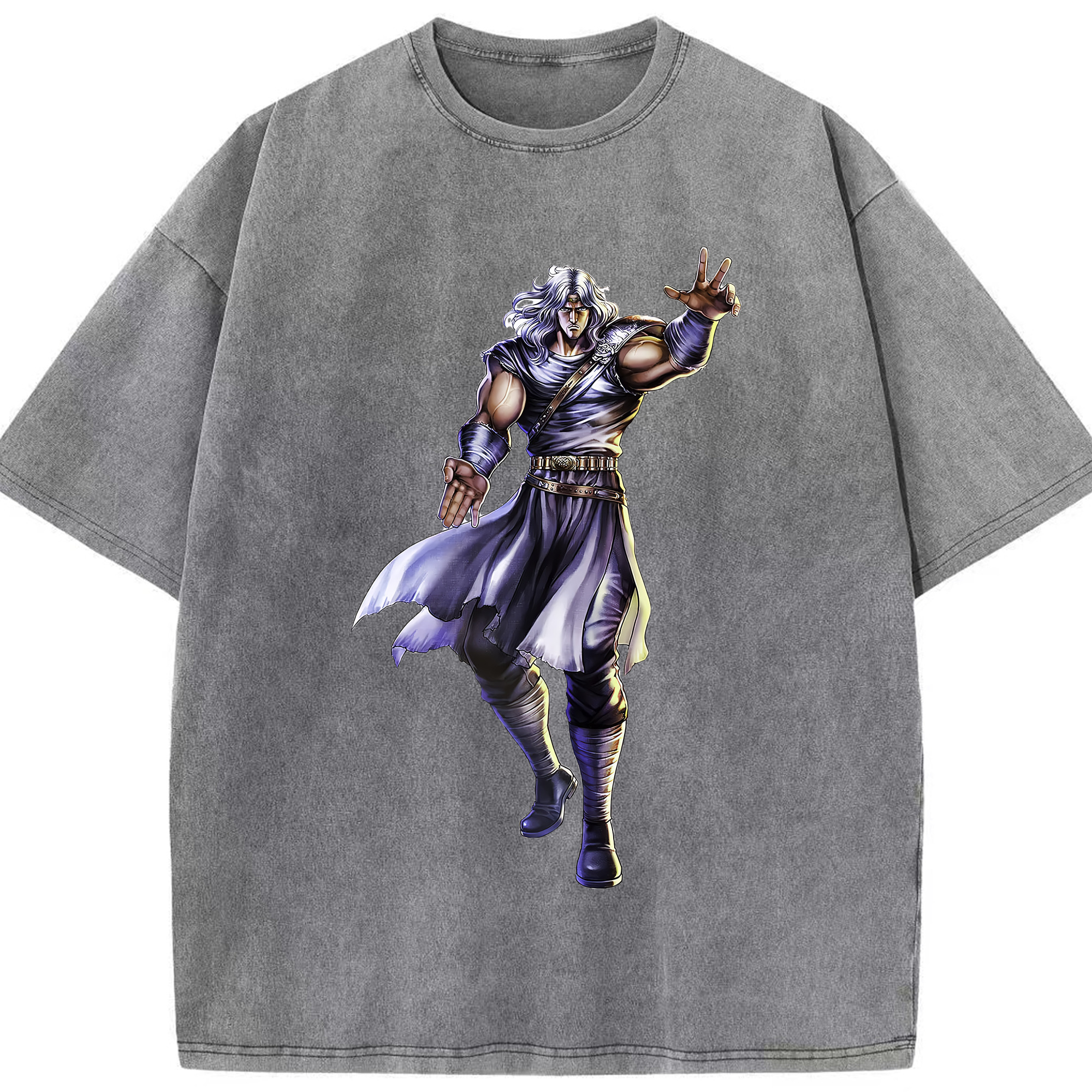 （画像用） 北斗の拳 Fist of the North Star 綿100% ヴィンテージ風 半袖Tシャツ（フロントプリント）