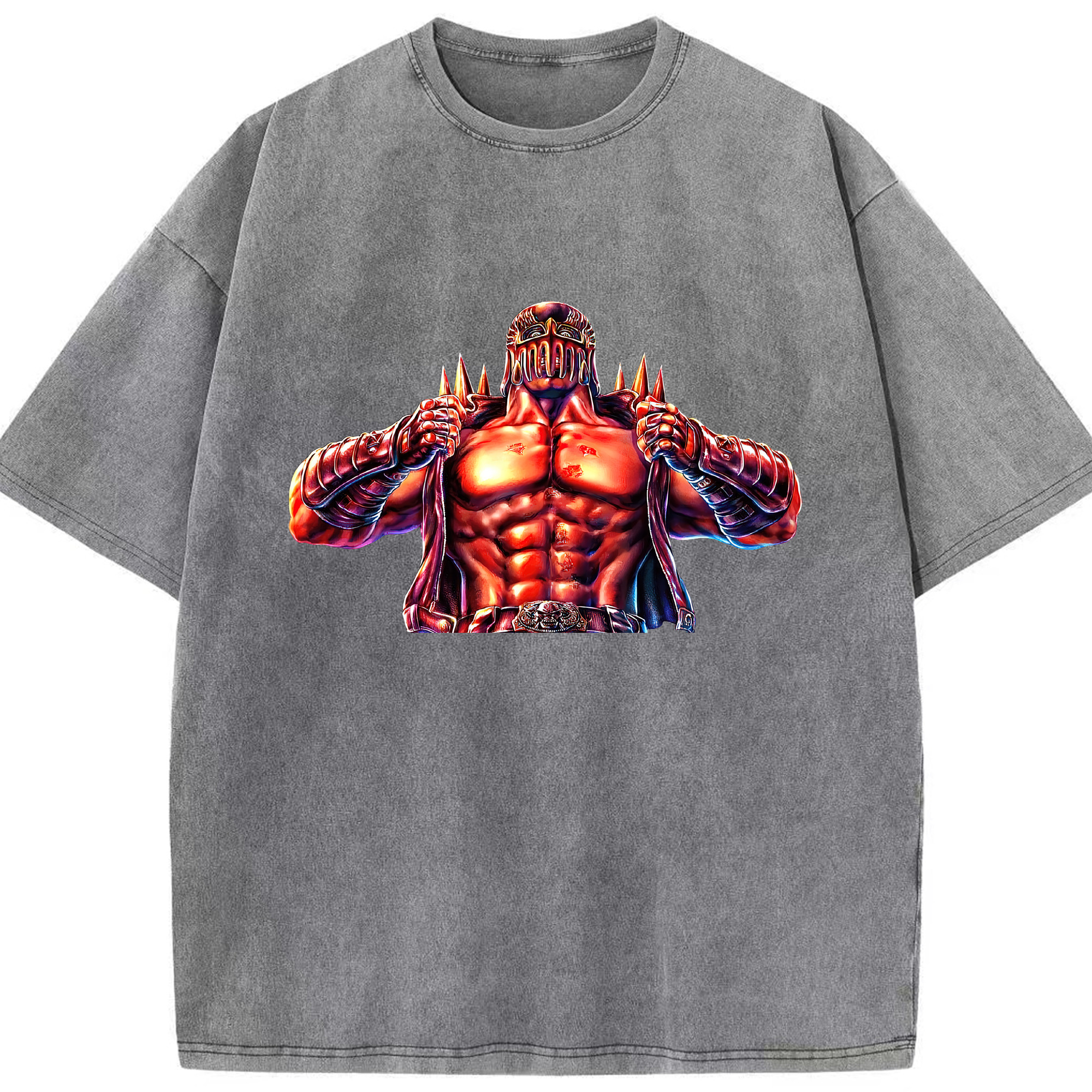 （画像用） 北斗の拳 Fist of the North Star 綿100% ヴィンテージ風 半袖Tシャツ（フロントプリント）
