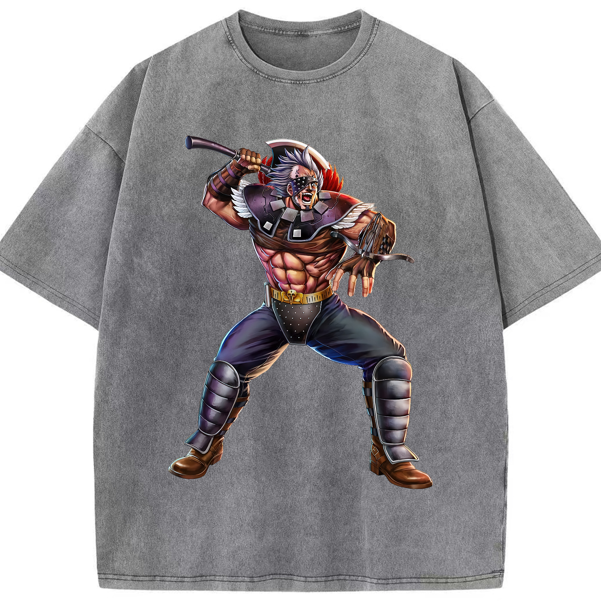 （画像用） 北斗の拳 Fist of the North Star 綿100% ヴィンテージ風 半袖Tシャツ（フロントプリント）