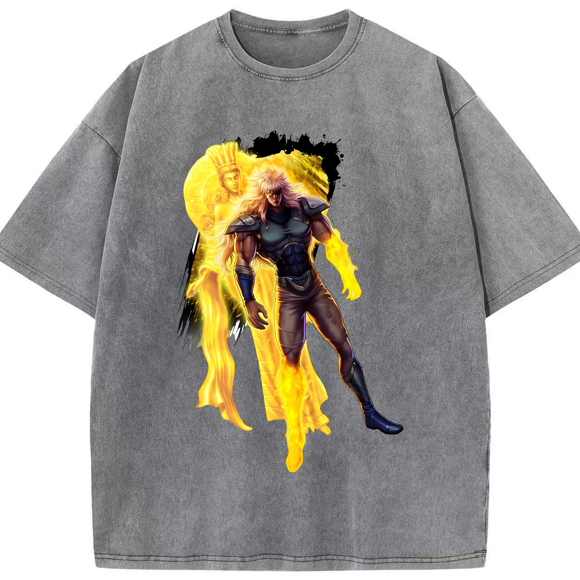 （画像用） 北斗の拳 Fist of the North Star 綿100% ヴィンテージ風 半袖Tシャツ（フロントプリント）