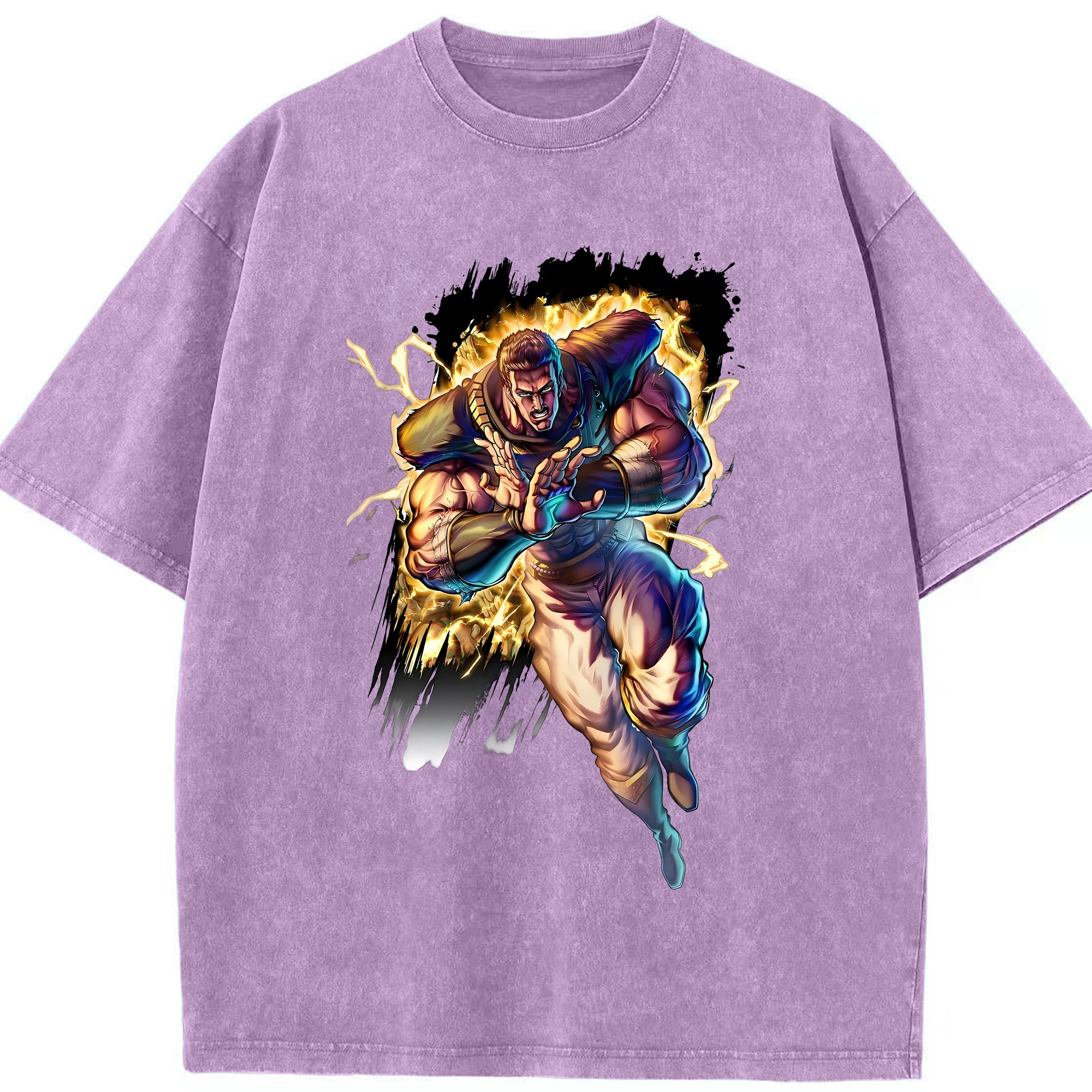 （画像用） 北斗の拳 Fist of the North Star 綿100% ヴィンテージ風 半袖Tシャツ（フロントプリント）