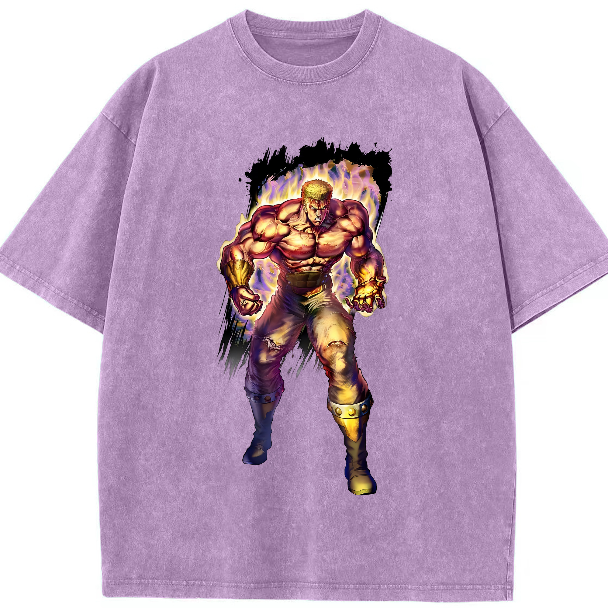 （画像用） 北斗の拳 Fist of the North Star 綿100% ヴィンテージ風 半袖Tシャツ（フロントプリント）