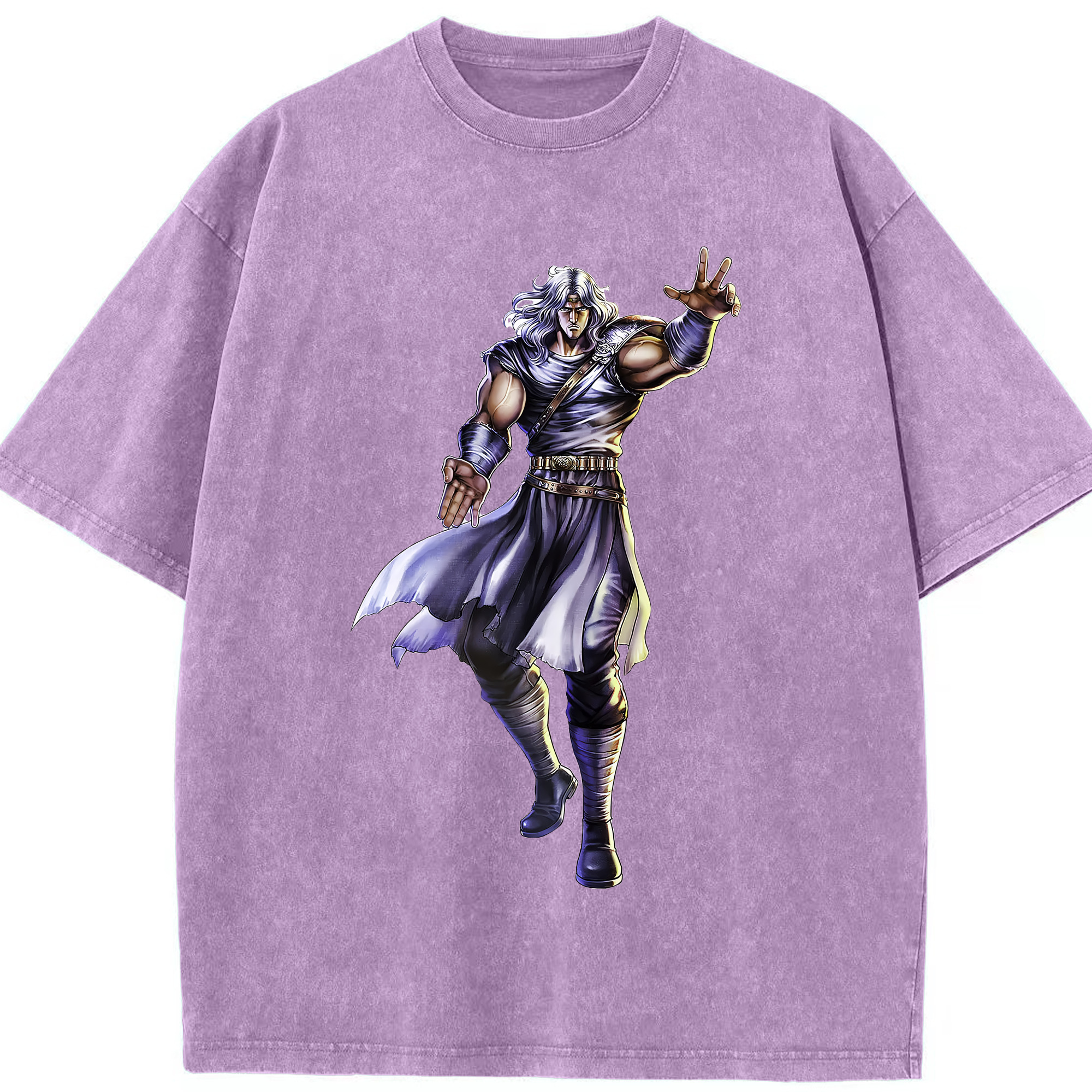 （画像用） 北斗の拳 Fist of the North Star 綿100% ヴィンテージ風 半袖Tシャツ（フロントプリント）