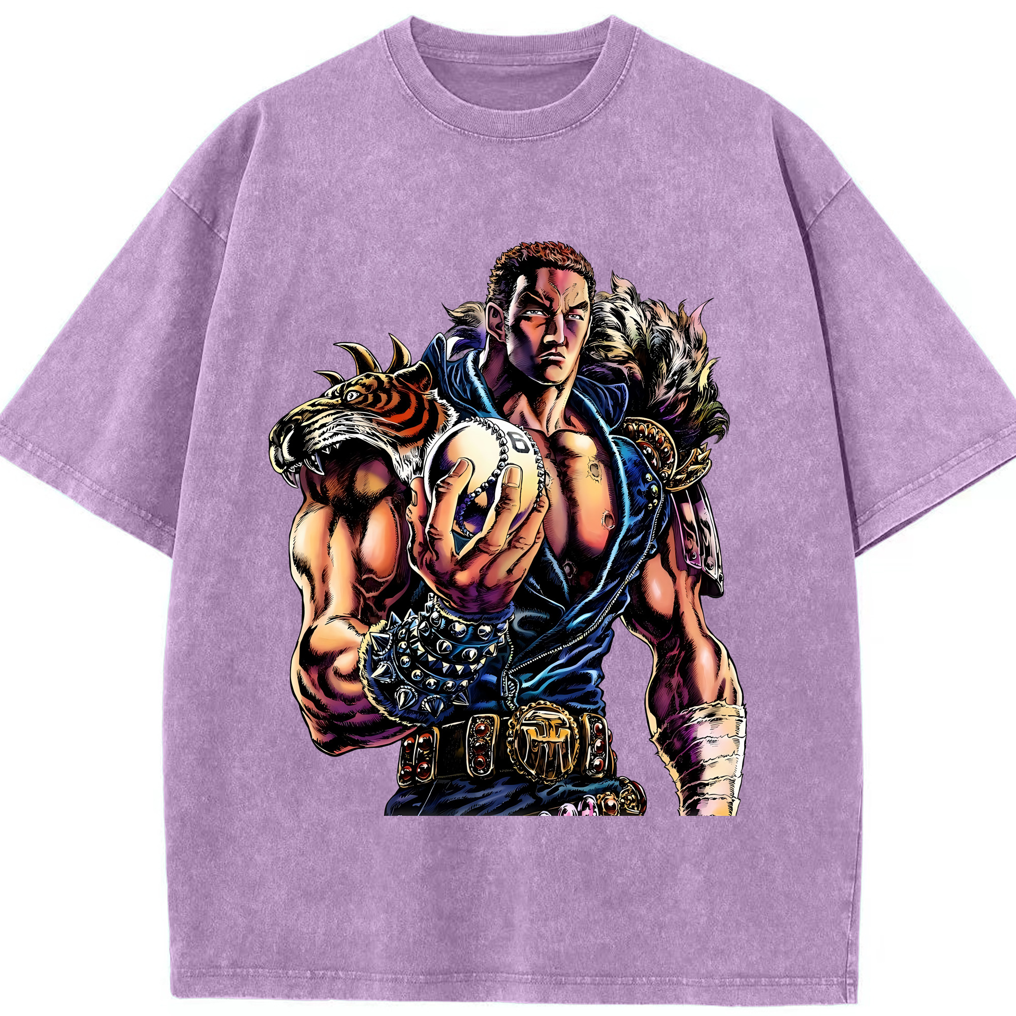 （画像用） 北斗の拳 Fist of the North Star 綿100% ヴィンテージ風 半袖Tシャツ（フロントプリント）