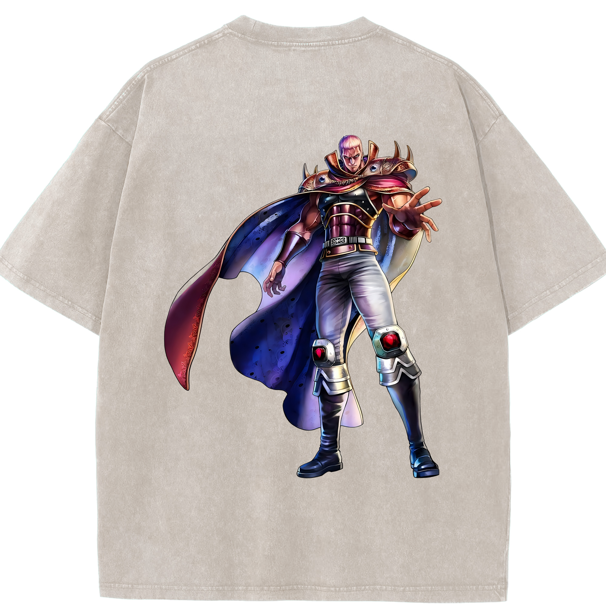 （画像用） 北斗の拳 Fist of the North Star 綿100% ヴィンテージ風 半袖Tシャツ（背面プリント）