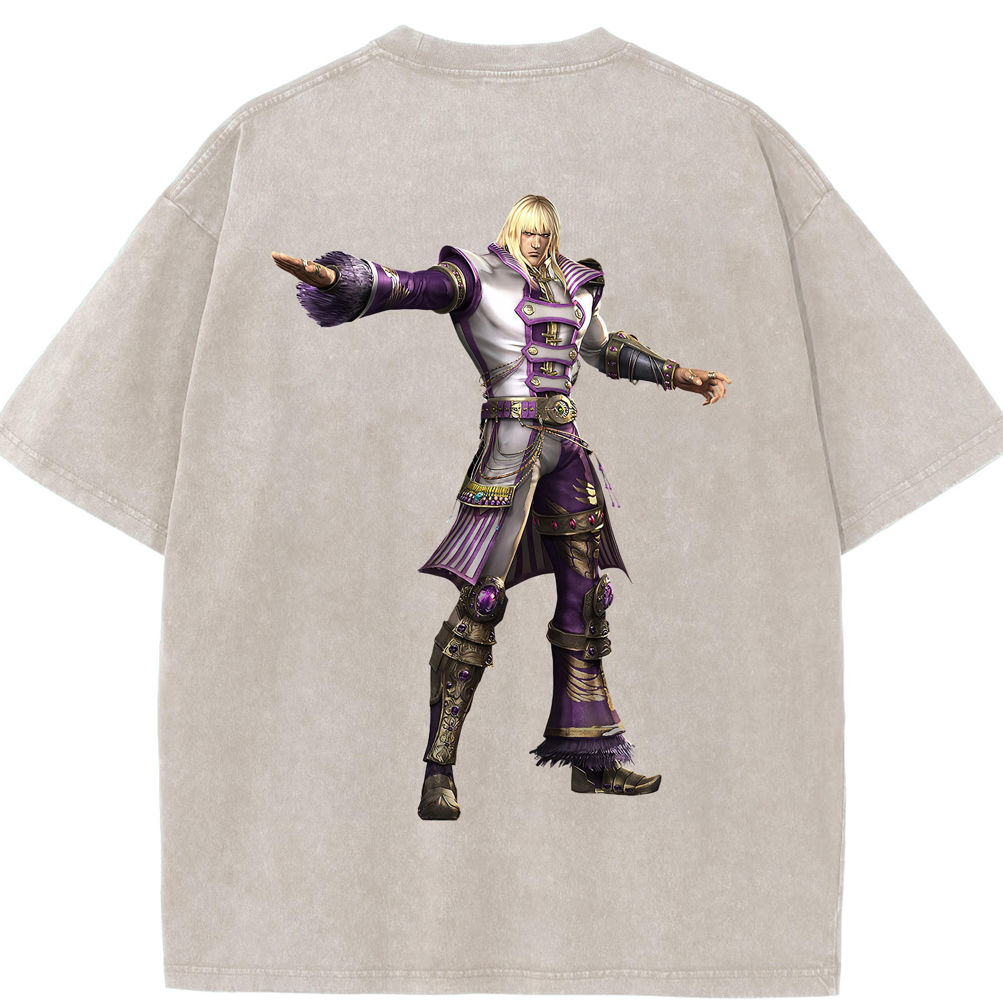 （画像用） 北斗の拳 Fist of the North Star 綿100% ヴィンテージ風 半袖Tシャツ（背面プリント）