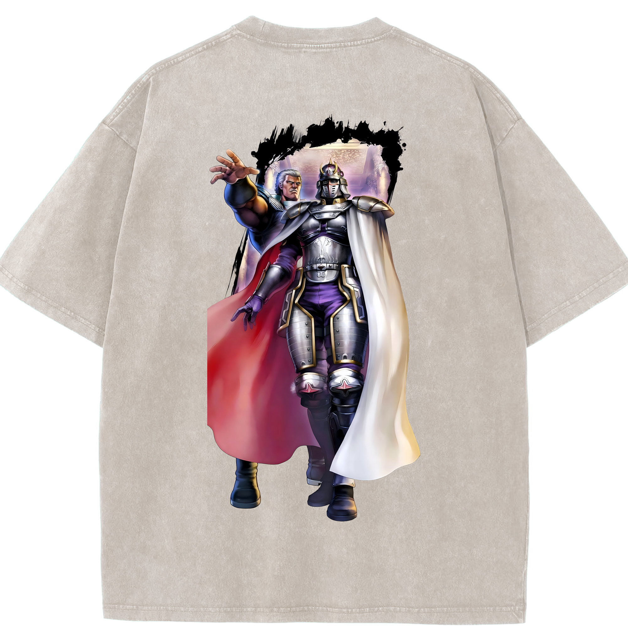 （画像用） 北斗の拳 Fist of the North Star 綿100% ヴィンテージ風 半袖Tシャツ（背面プリント）