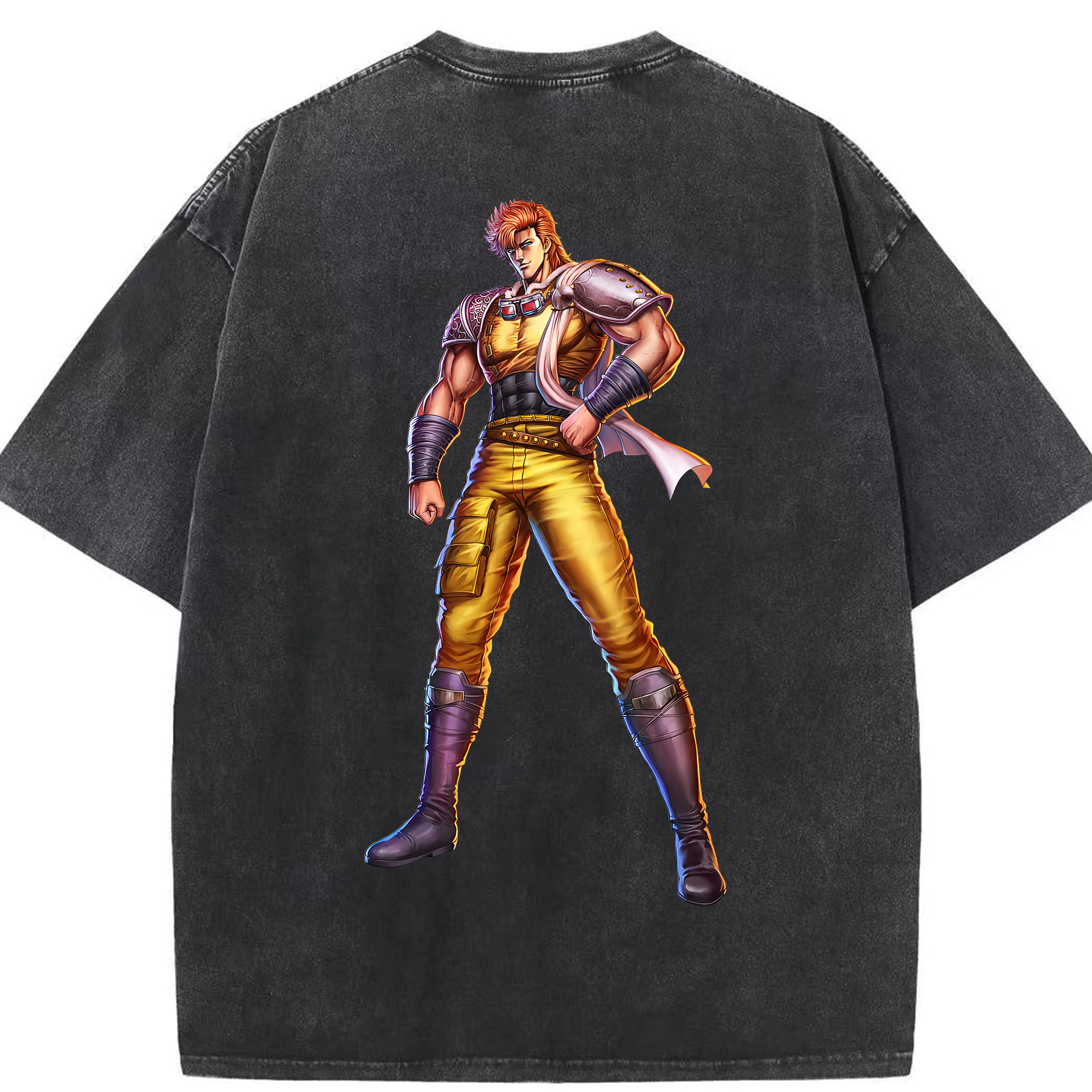 （画像用） 北斗の拳 Fist of the North Star 綿100% ヴィンテージ風 半袖Tシャツ（背面プリント）