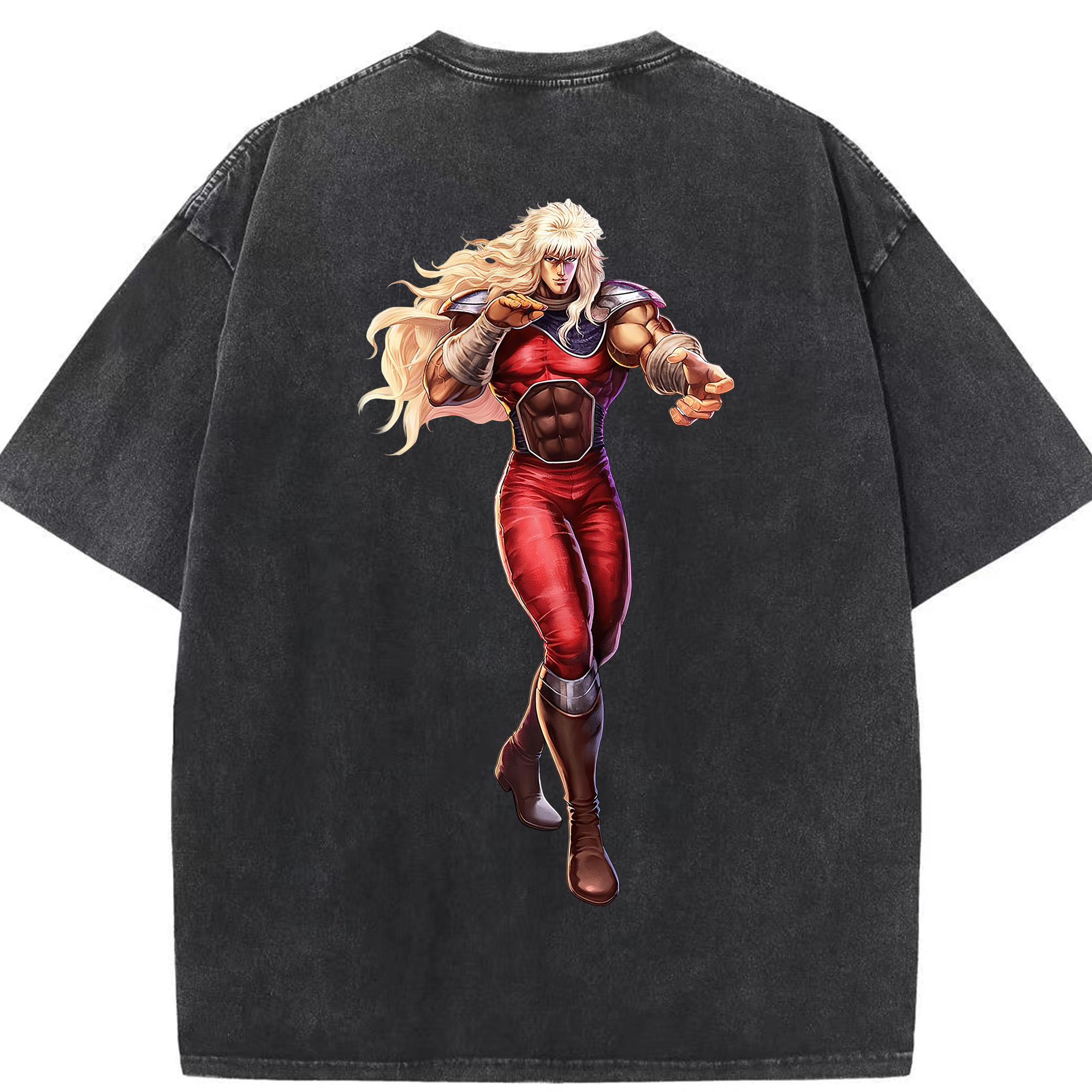（画像用） 北斗の拳 Fist of the North Star 綿100% ヴィンテージ風 半袖Tシャツ（背面プリント）