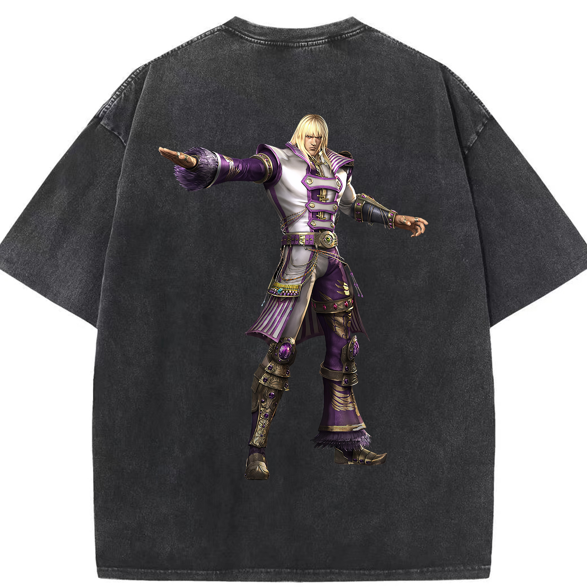 （画像用） 北斗の拳 Fist of the North Star 綿100% ヴィンテージ風 半袖Tシャツ（背面プリント）