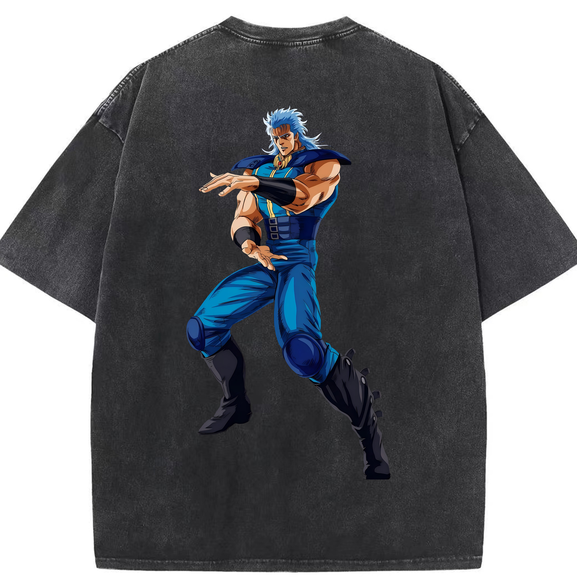 （画像用） 北斗の拳 Fist of the North Star 綿100% ヴィンテージ風 半袖Tシャツ（背面プリント）