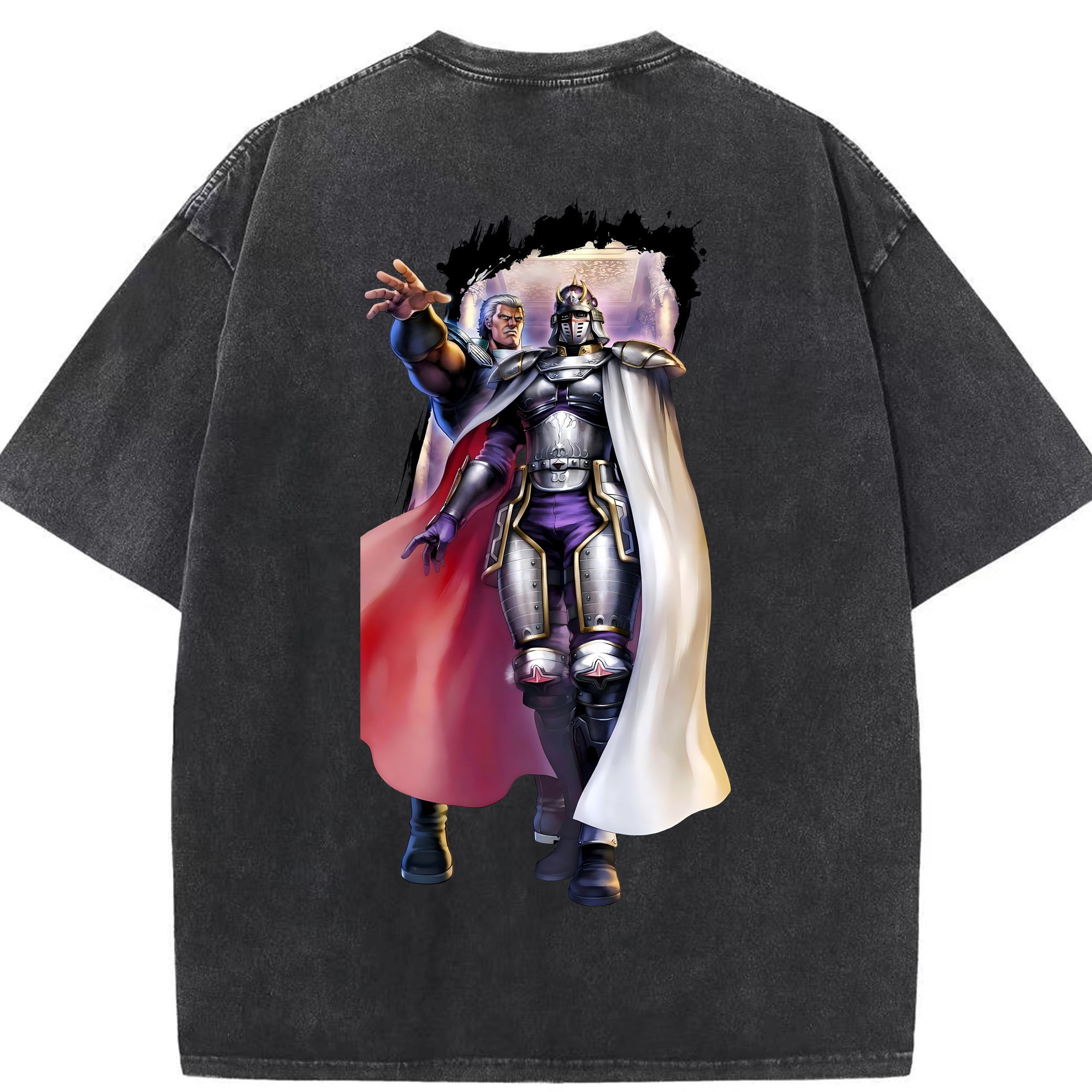 （画像用） 北斗の拳 Fist of the North Star 綿100% ヴィンテージ風 半袖Tシャツ（背面プリント）