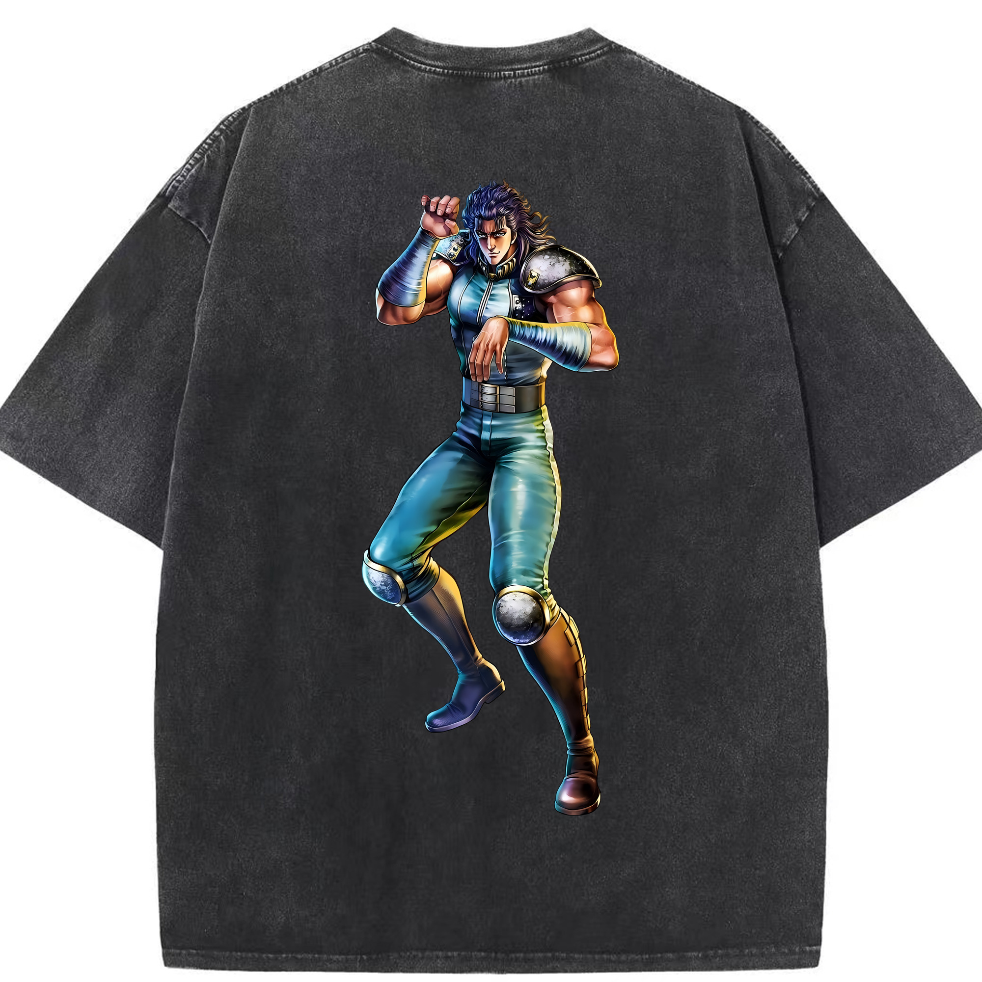 （画像用） 北斗の拳 Fist of the North Star 綿100% ヴィンテージ風 半袖Tシャツ（背面プリント）