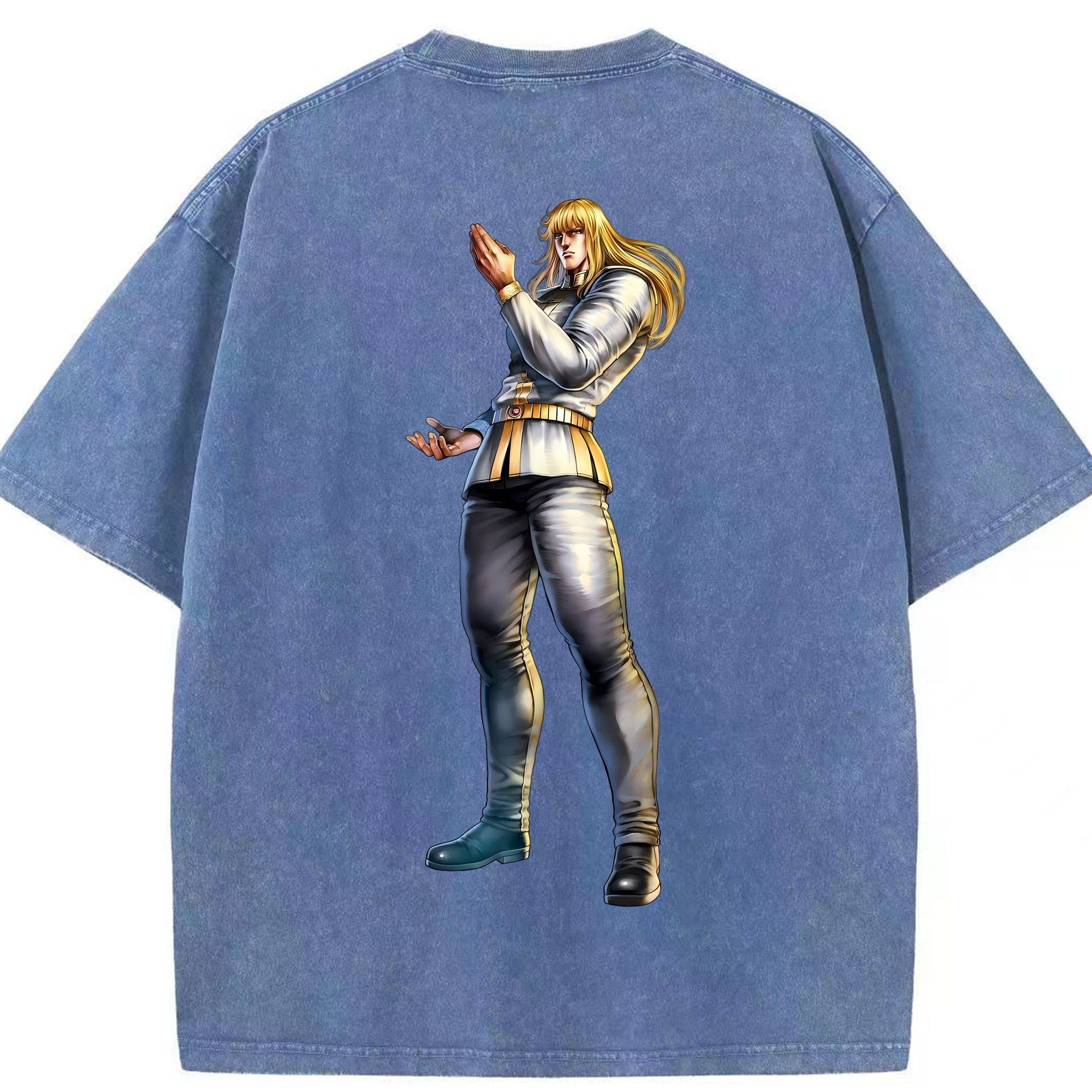 （画像用） 北斗の拳 Fist of the North Star 綿100% ヴィンテージ風 半袖Tシャツ（背面プリント）