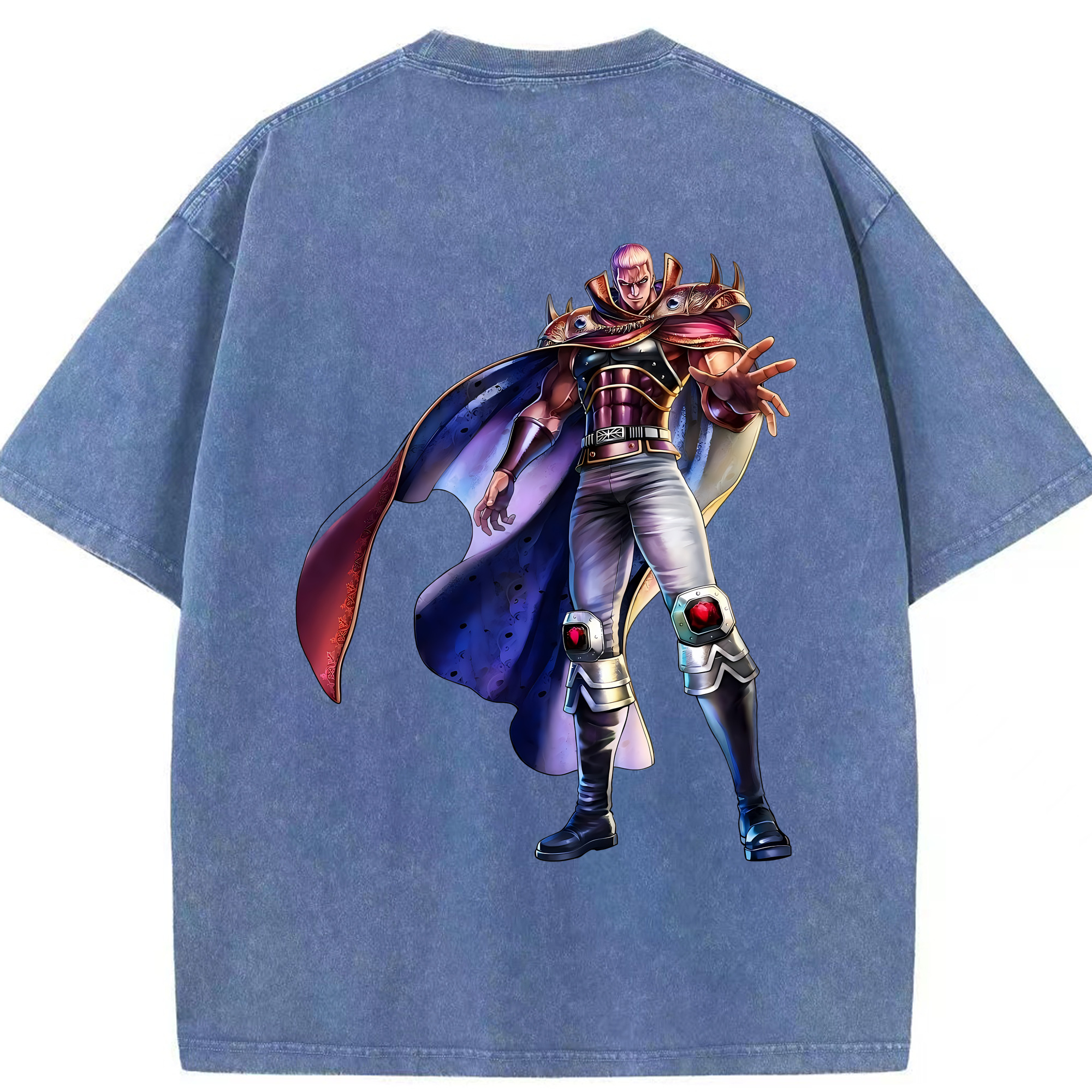 （画像用） 北斗の拳 Fist of the North Star 綿100% ヴィンテージ風 半袖Tシャツ（背面プリント）
