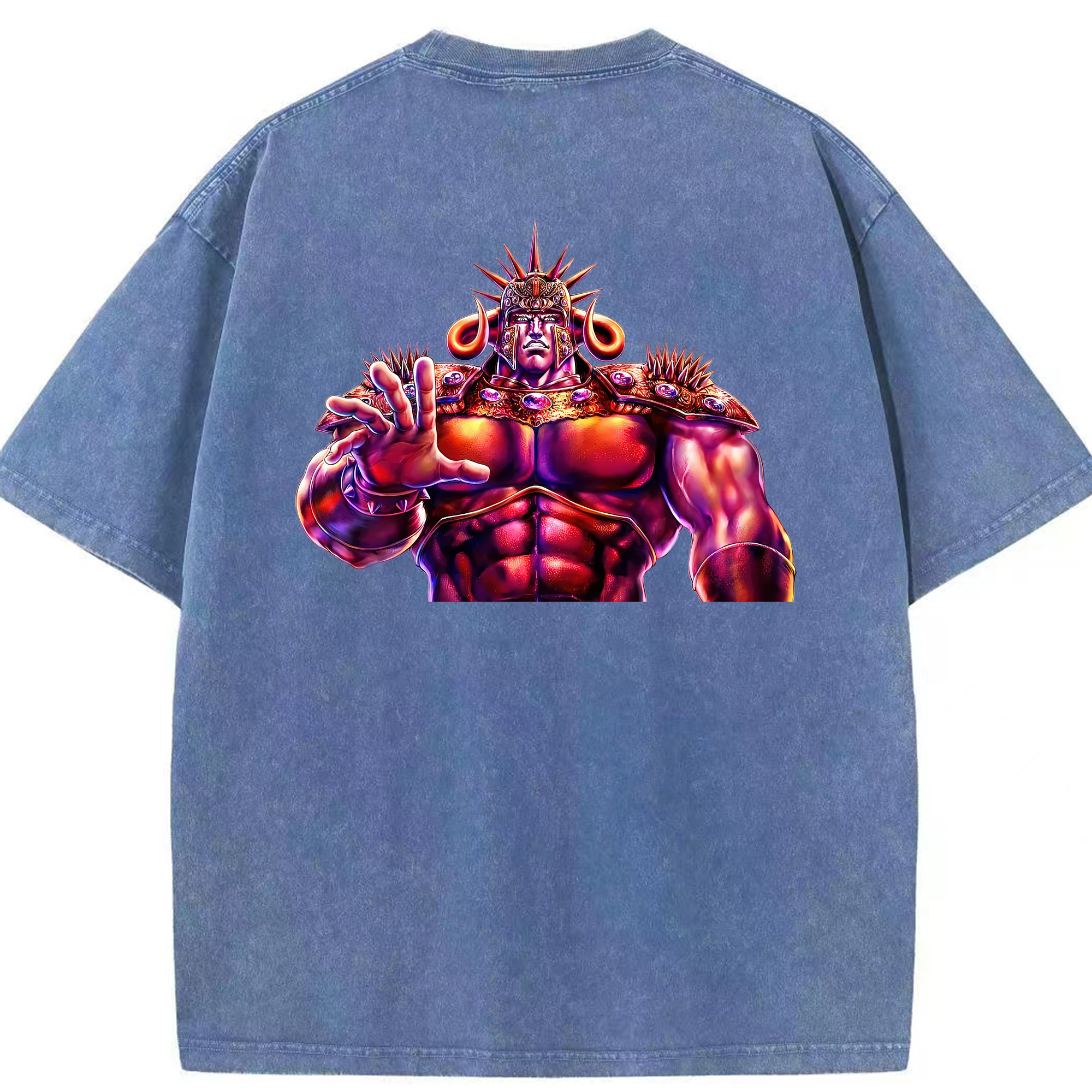 （画像用） 北斗の拳 Fist of the North Star 綿100% ヴィンテージ風 半袖Tシャツ（背面プリント）