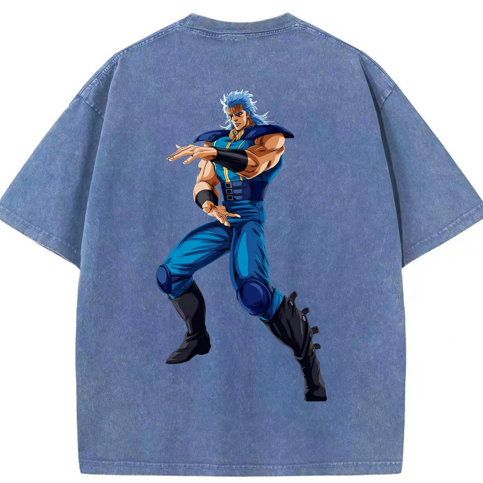（画像用） 北斗の拳 Fist of the North Star 綿100% ヴィンテージ風 半袖Tシャツ（背面プリント）