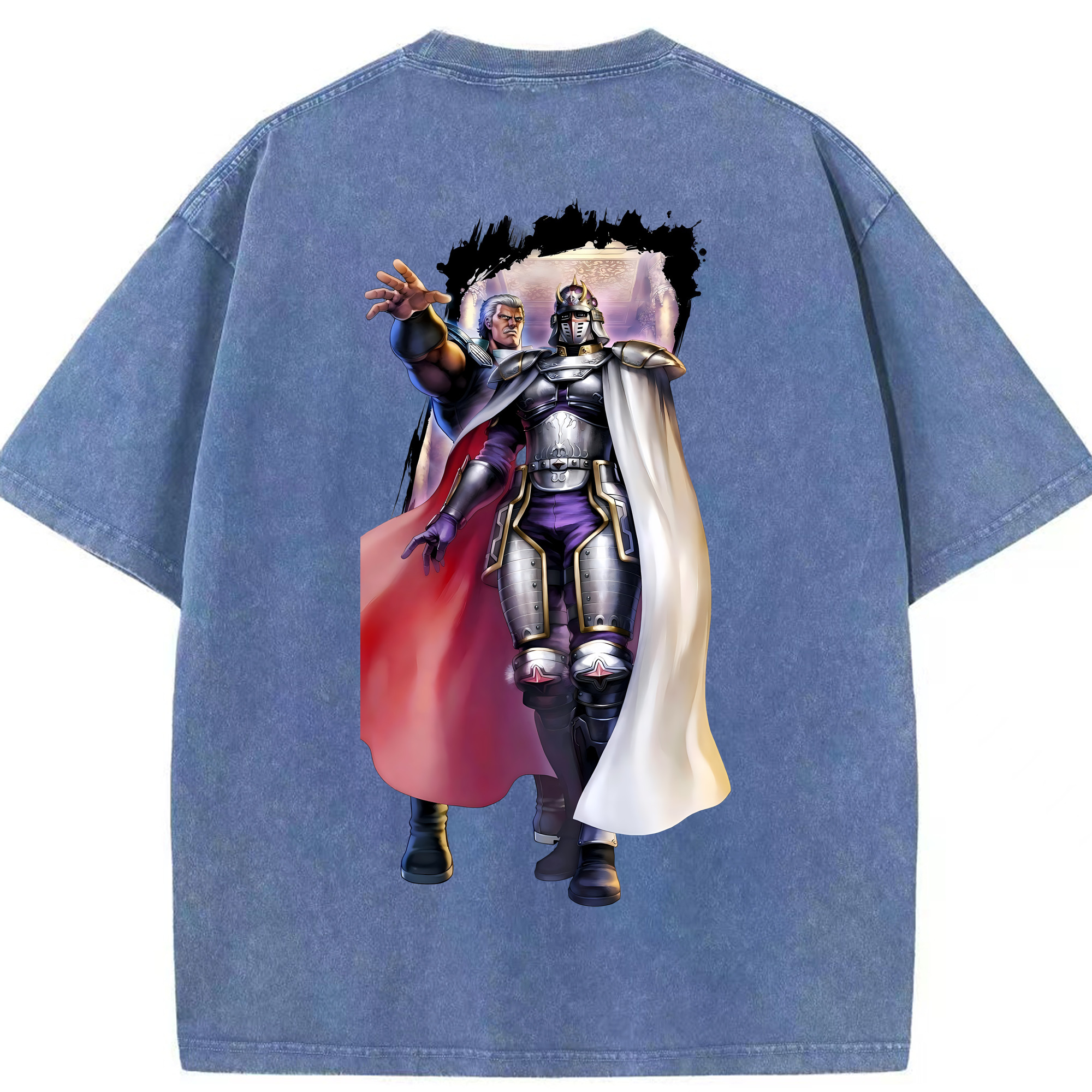 （画像用） 北斗の拳 Fist of the North Star 綿100% ヴィンテージ風 半袖Tシャツ（背面プリント）