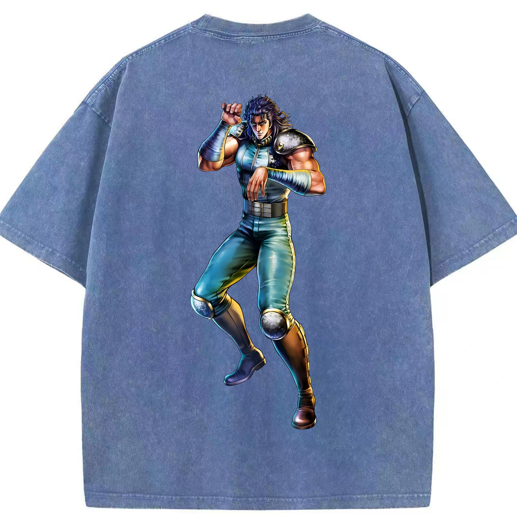 （画像用） 北斗の拳 Fist of the North Star 綿100% ヴィンテージ風 半袖Tシャツ（背面プリント）