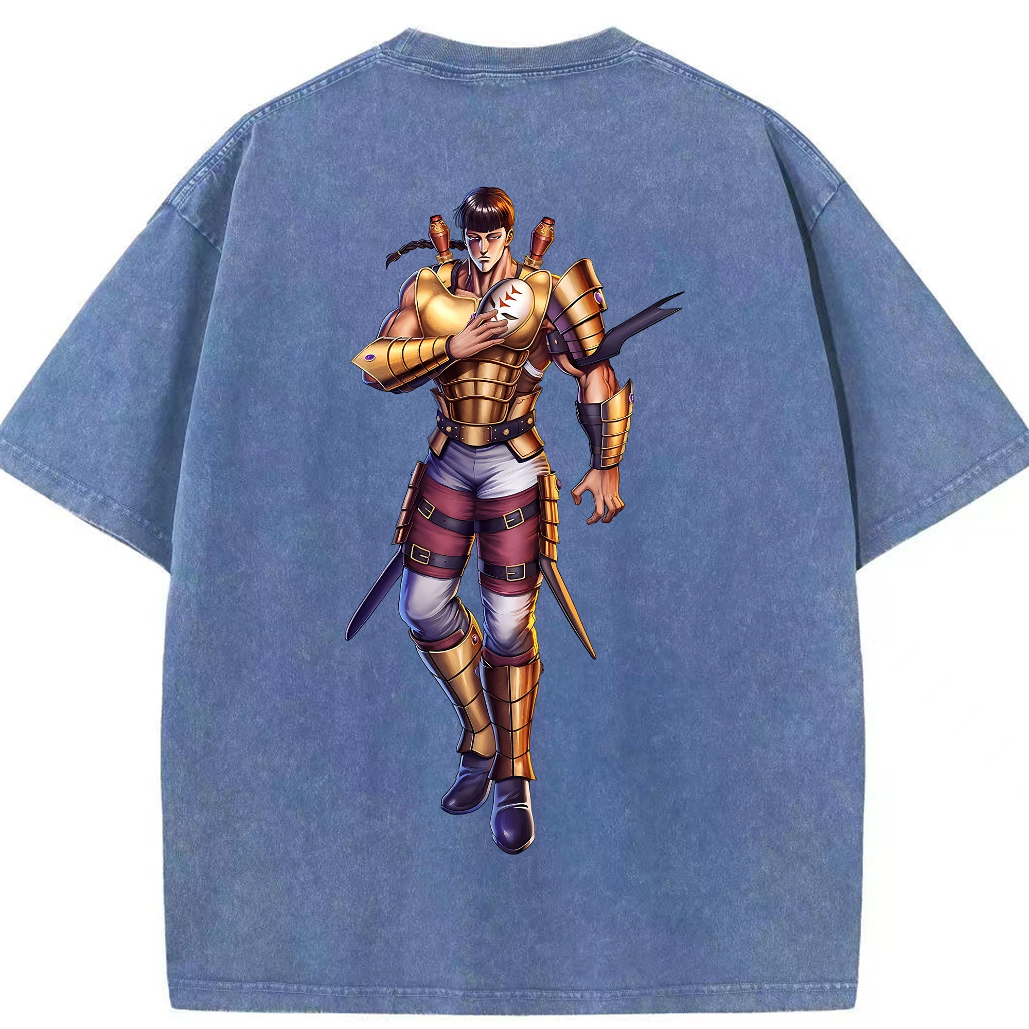 （画像用） 北斗の拳 Fist of the North Star 綿100% ヴィンテージ風 半袖Tシャツ（背面プリント）
