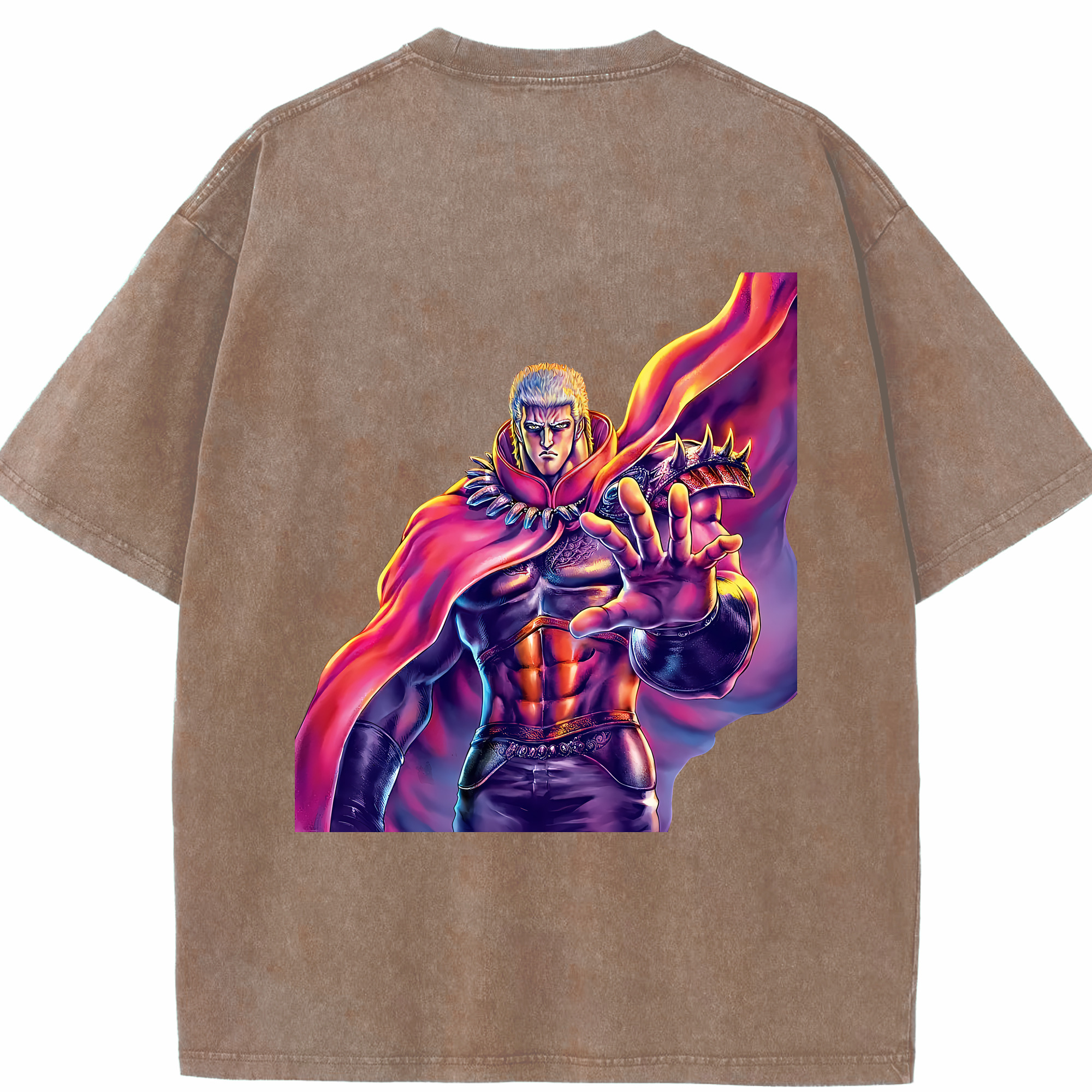 （画像用） 北斗の拳 Fist of the North Star 綿100% ヴィンテージ風 半袖Tシャツ（背面プリント）