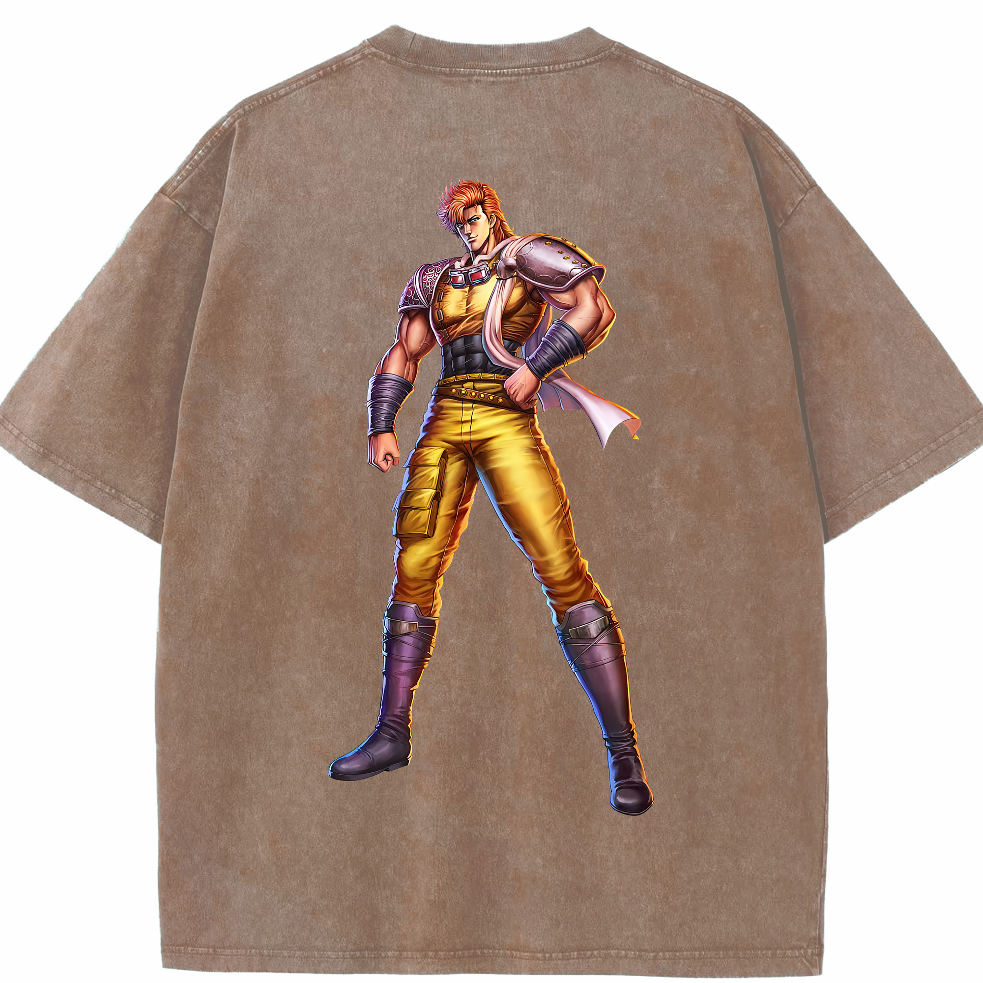 （画像用） 北斗の拳 Fist of the North Star 綿100% ヴィンテージ風 半袖Tシャツ（背面プリント）