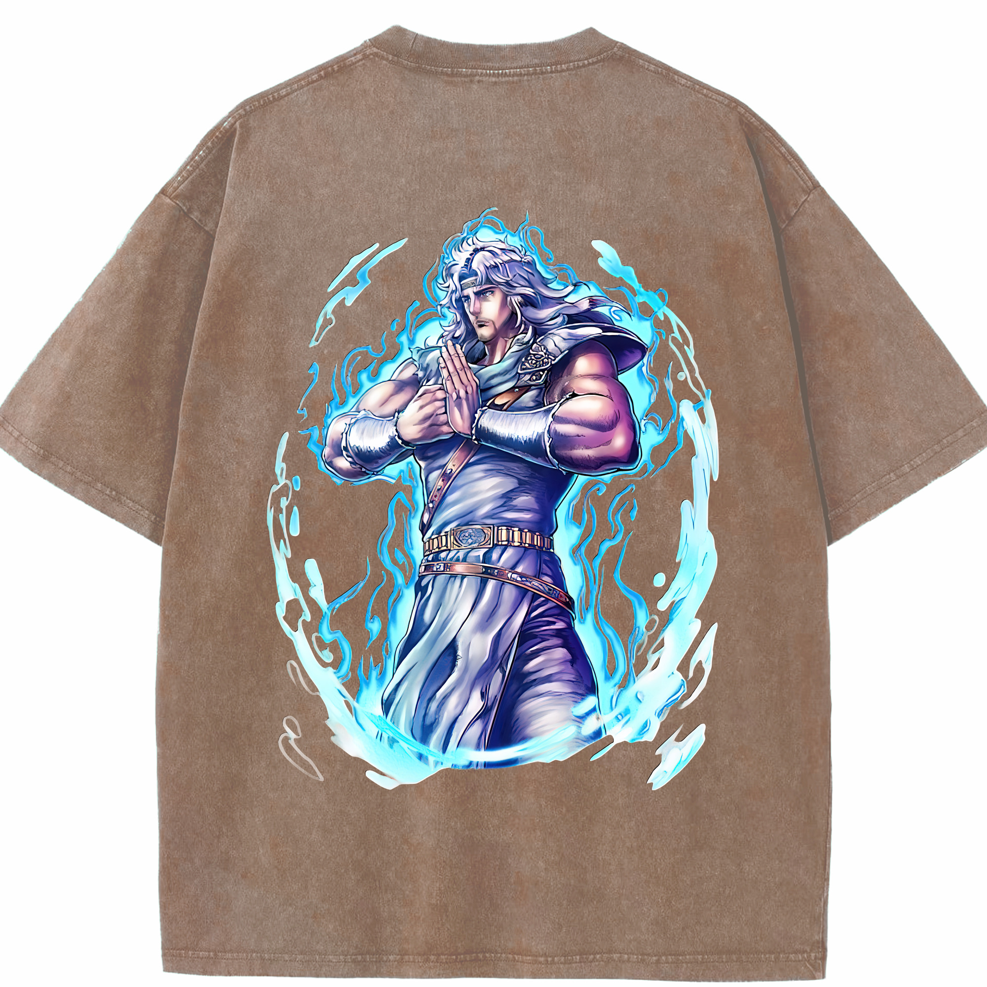 （画像用） 北斗の拳 Fist of the North Star 綿100% ヴィンテージ風 半袖Tシャツ（背面プリント）