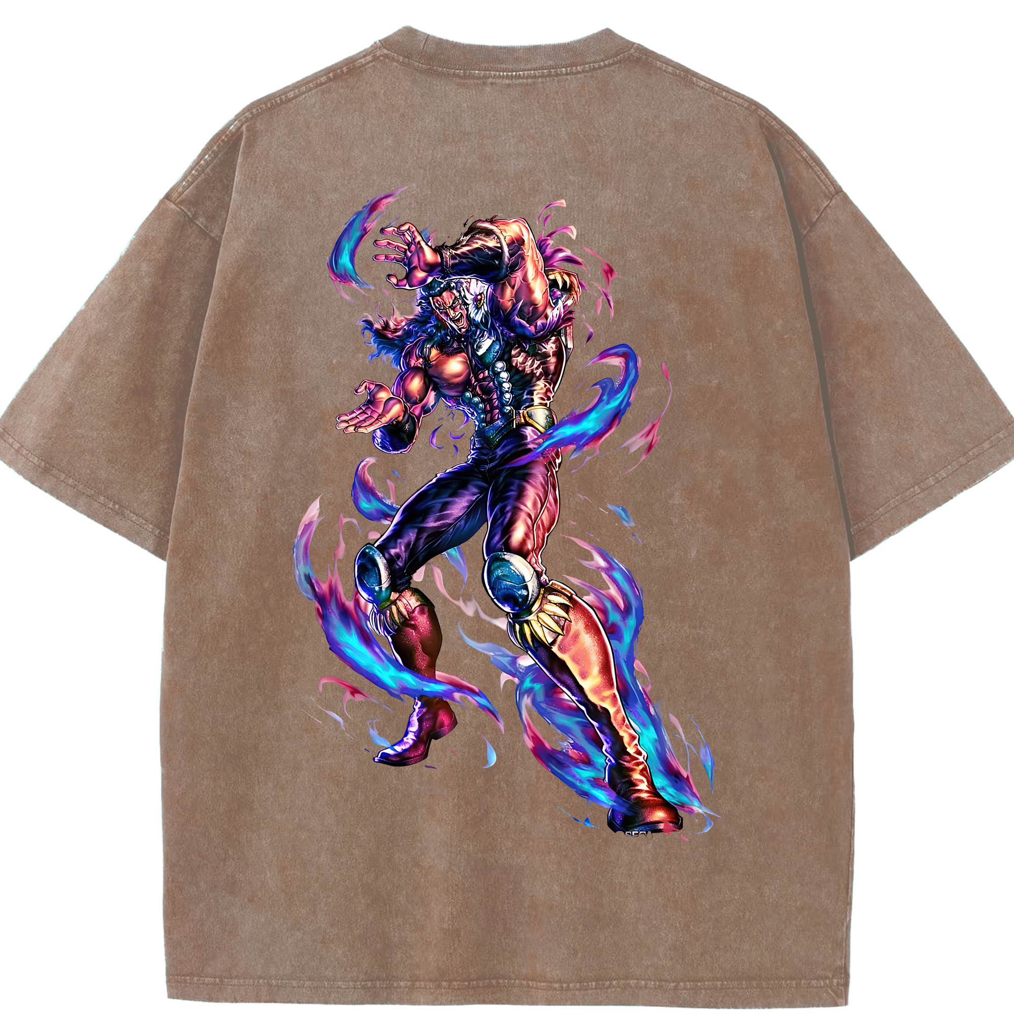 （画像用） 北斗の拳 Fist of the North Star 綿100% ヴィンテージ風 半袖Tシャツ（背面プリント）